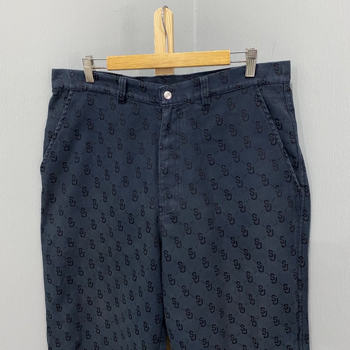 Sean John Vintage Sean John SJ Monogram Baggy Denim Pants Y2K Size US 36 / EU 52 - 3 Thumbnail