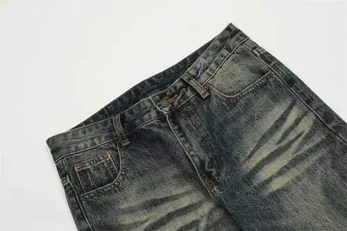 Jean Distressed washed loose pocket ripped flared jeans Size US 32 / EU 48 - 5 Thumbnail