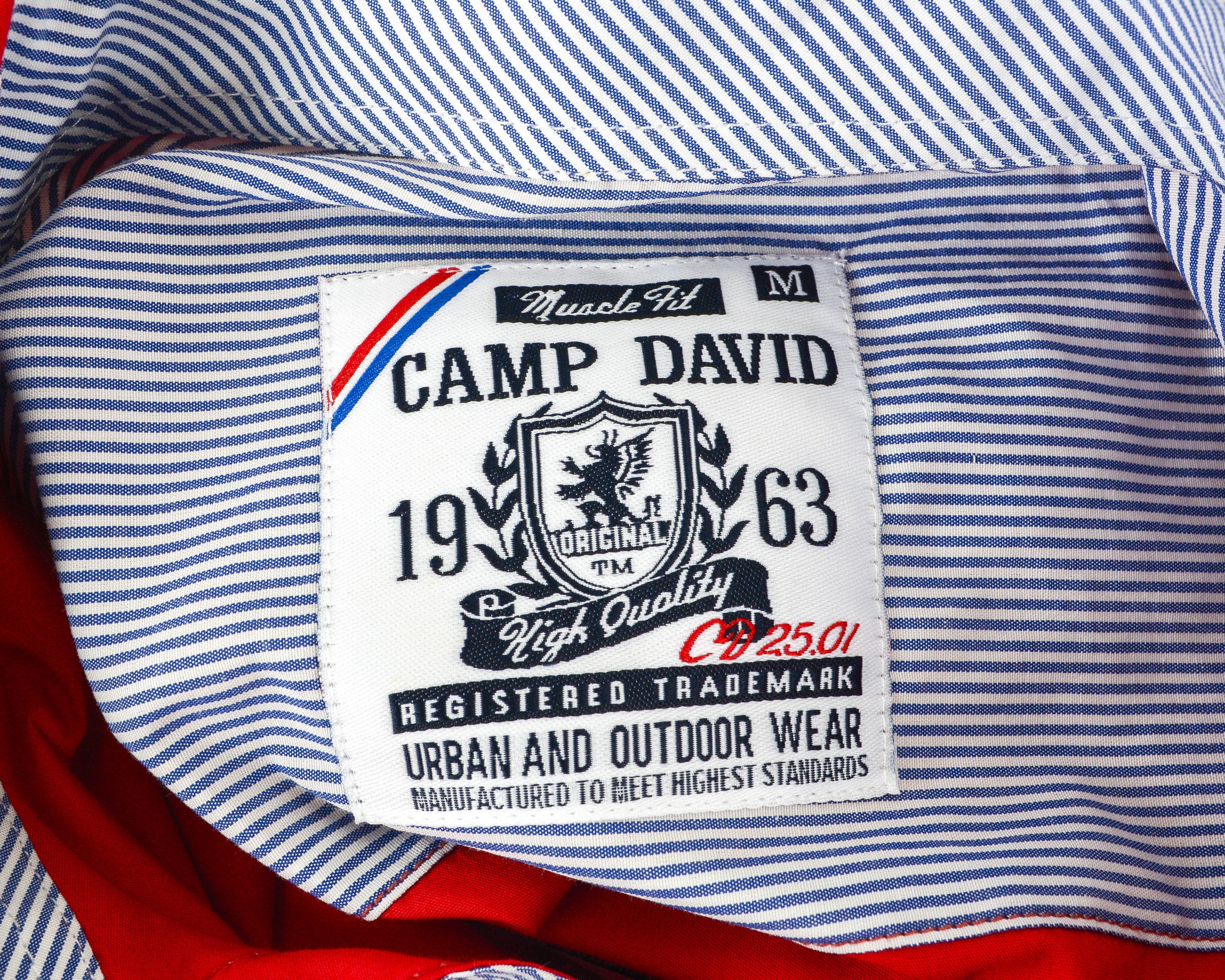 Camp David Casual Shirt Muscle Fit Men M Red Button Up Dress Formal Size US M / EU 48-50 / 2 - 7 Thumbnail
