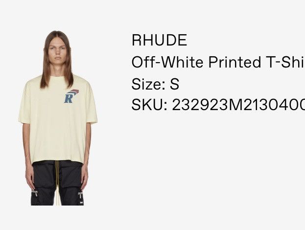 Rhude RHUDE t-shirt Size US S / EU 44-46 / 1 - 4 Thumbnail