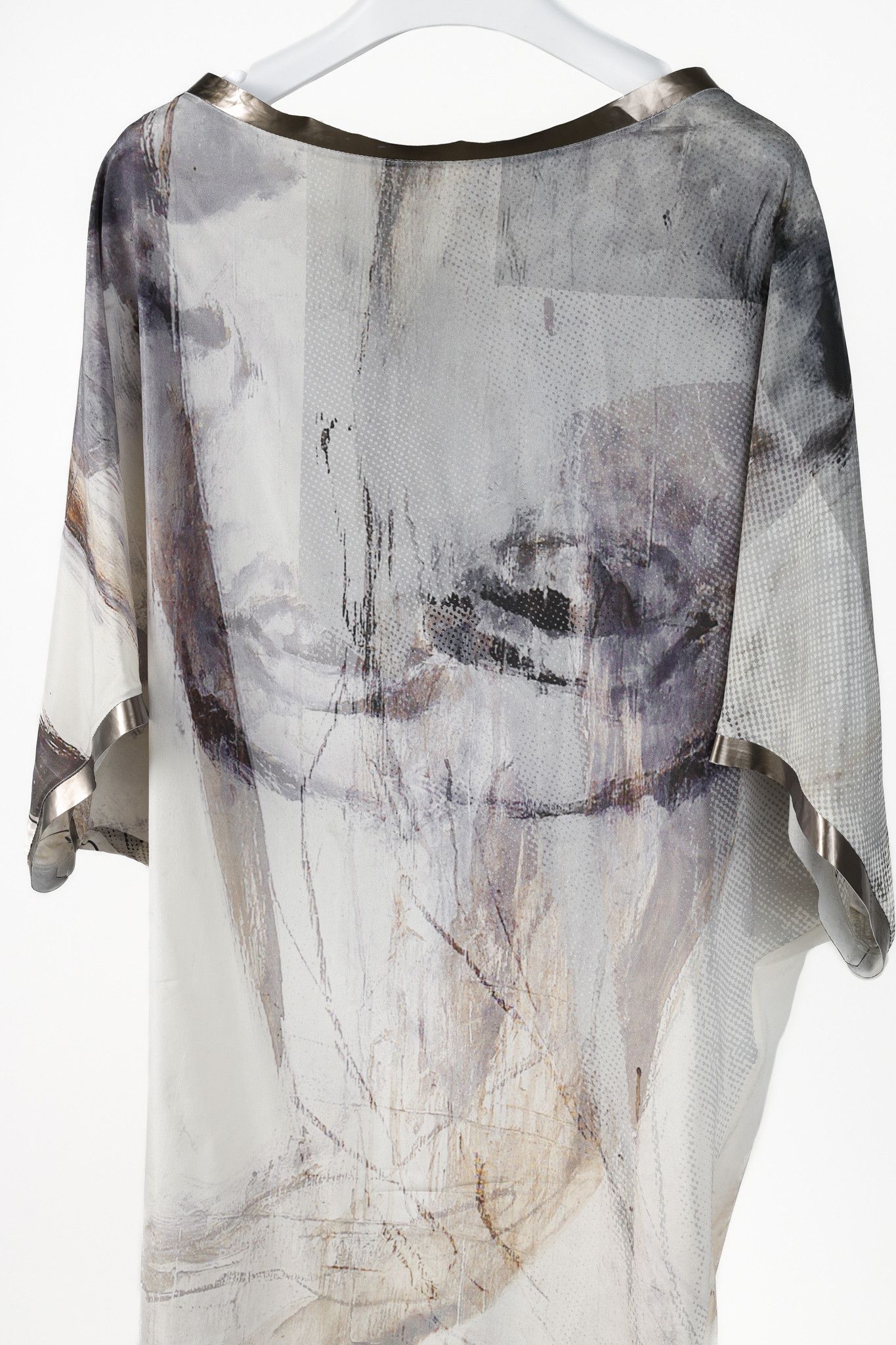 Annette Gortz Annette Gortz Abstract Print Batwing Silk Tunic Size M / US 6-8 / IT 42-44 - 3 Thumbnail