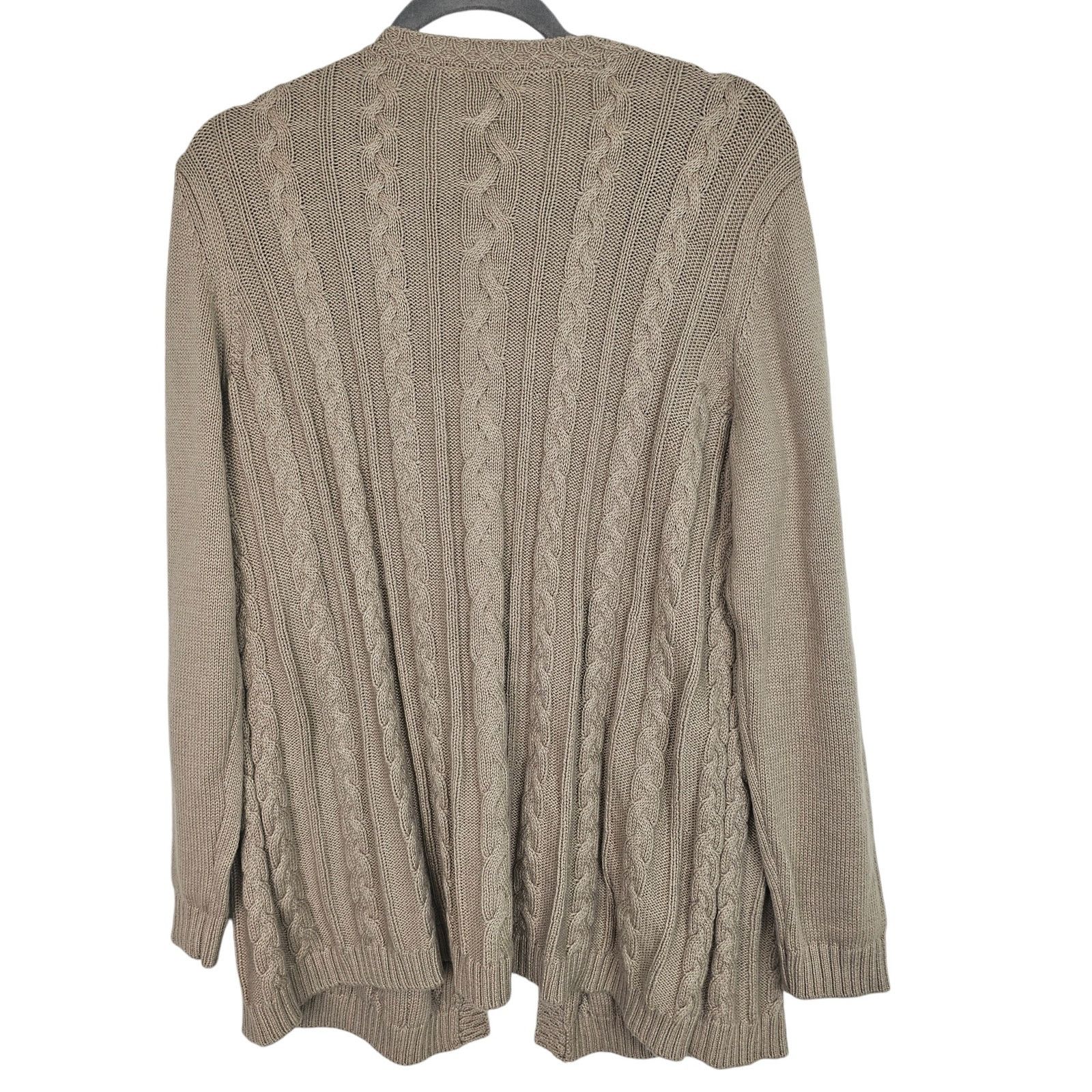 Soft Surroundings Soft Surroundings Wool Cardigan Sweater Cable Knit Rustic S Size S / US 4 / IT 40 - 8 Thumbnail