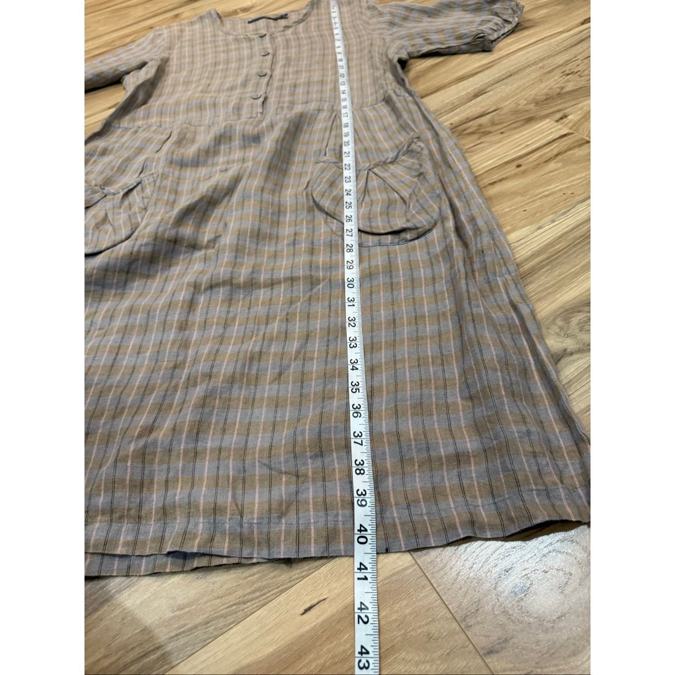 Guru Gudrun Sjoden brown midi dress short sleeve button pockets s Size M / US 6-8 / IT 42-44 - 6 Thumbnail