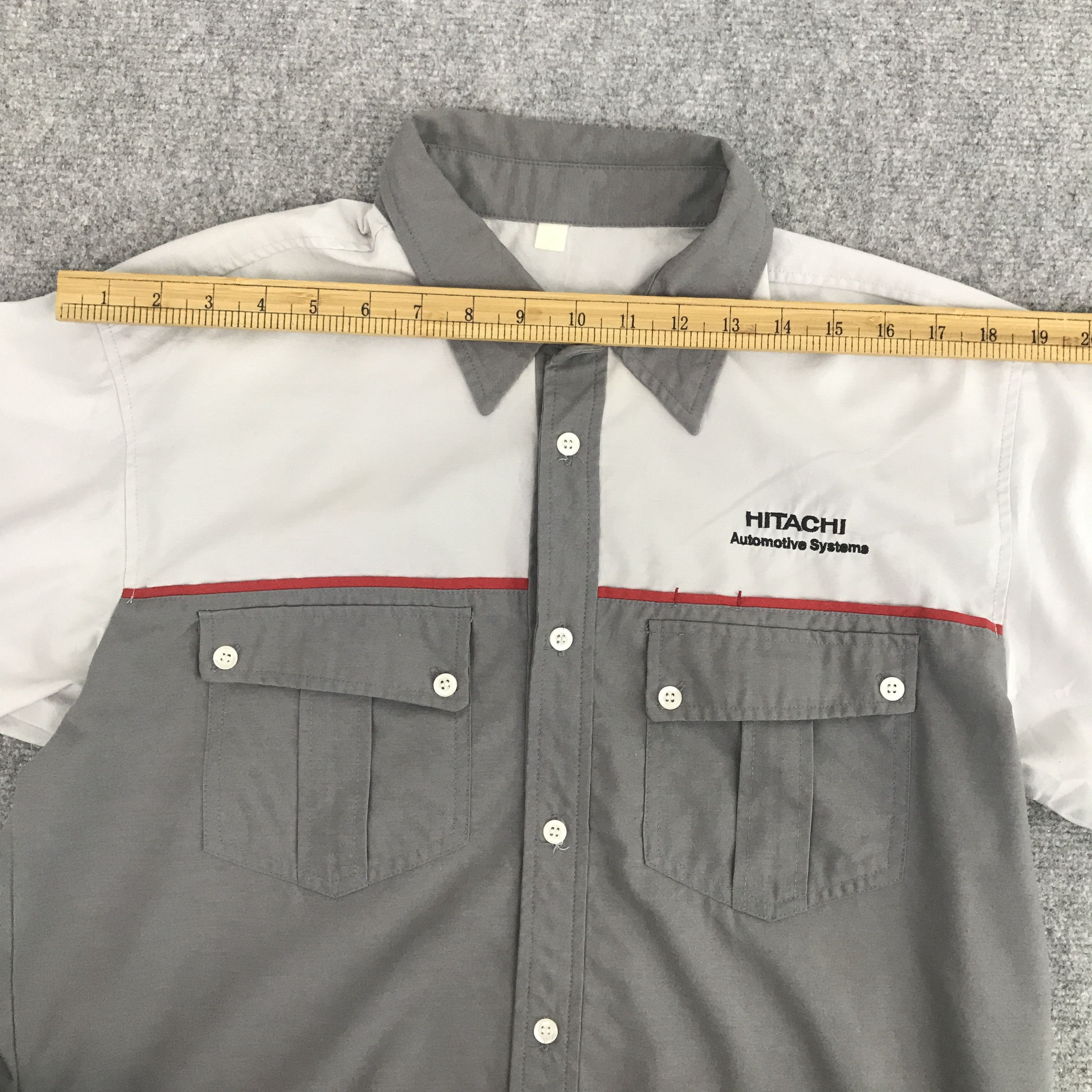 Japanese Brand Rare Hitachi Worker Button Up Shirt Size US L / EU 52-54 / 3 - 5 Thumbnail