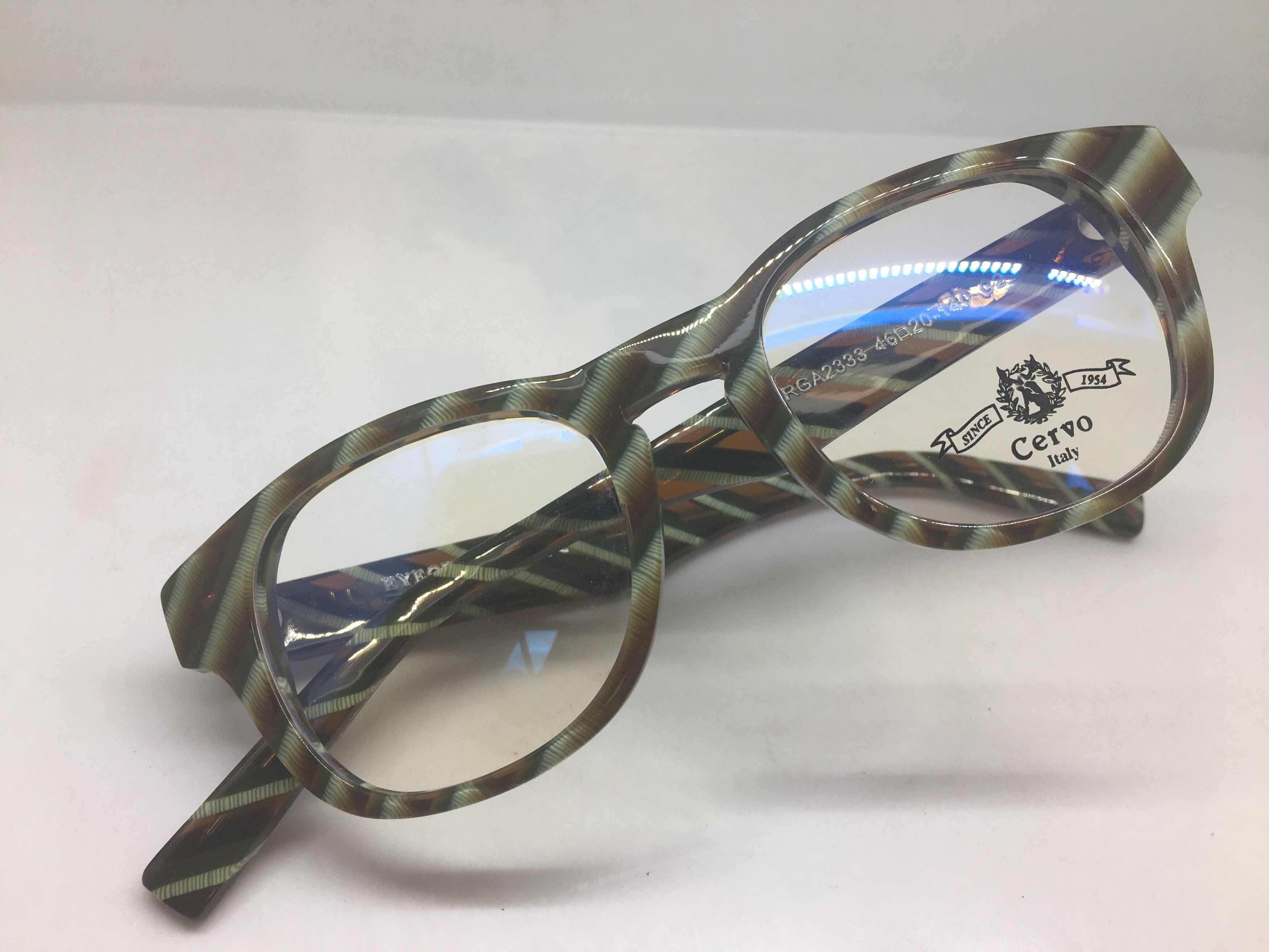 Other EYECRAFT Green Brown Key Hole Eyeglasses Frame Size ONE SIZE - 5 Thumbnail