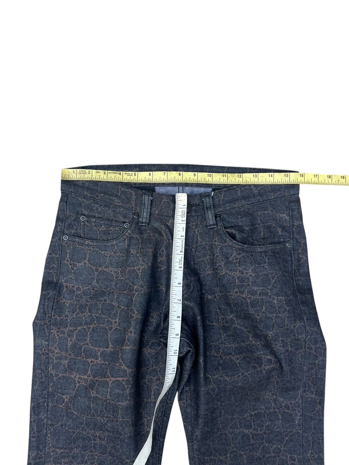 Vintage Super Flare D.K.F. Made in Japan Printed Denim Jeans Size US 30 / EU 46 - 4 Thumbnail
