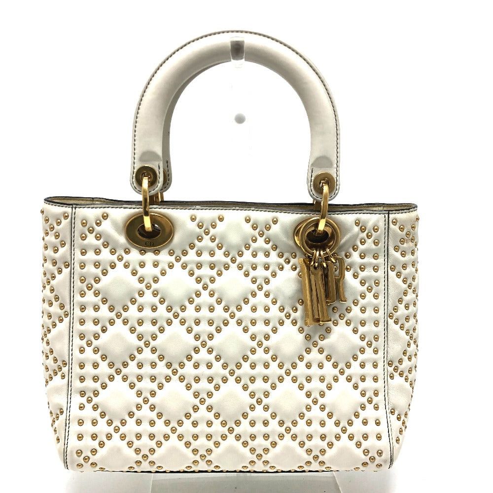 Dior Dior M0579Cvnz030Etf Canape Tote Bag Briefcase Lady Ladydior Handbag Leather Women White Size ONE SIZE - 1 Thumbnail