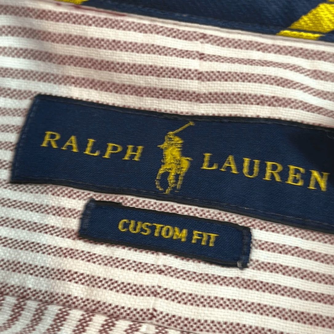 Ralph Lauren Ralph Lauren Shirt XL Red Striped Cotton Long Sleeve Custom Fit Color Pony Button-Up Mens Size US XL / EU 56 / 4 - 5 Thumbnail