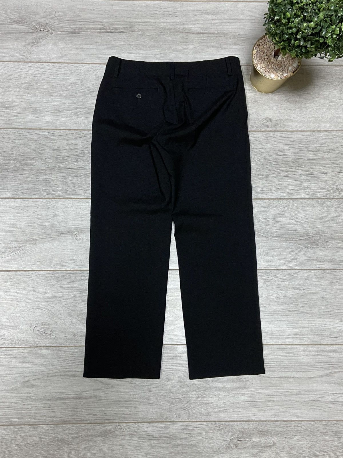 Comme des Garcons Junya Watanabe Comme des Garçons Black Wide Wool Trousers Size 28" / US 6 / IT 42 - 8 Thumbnail