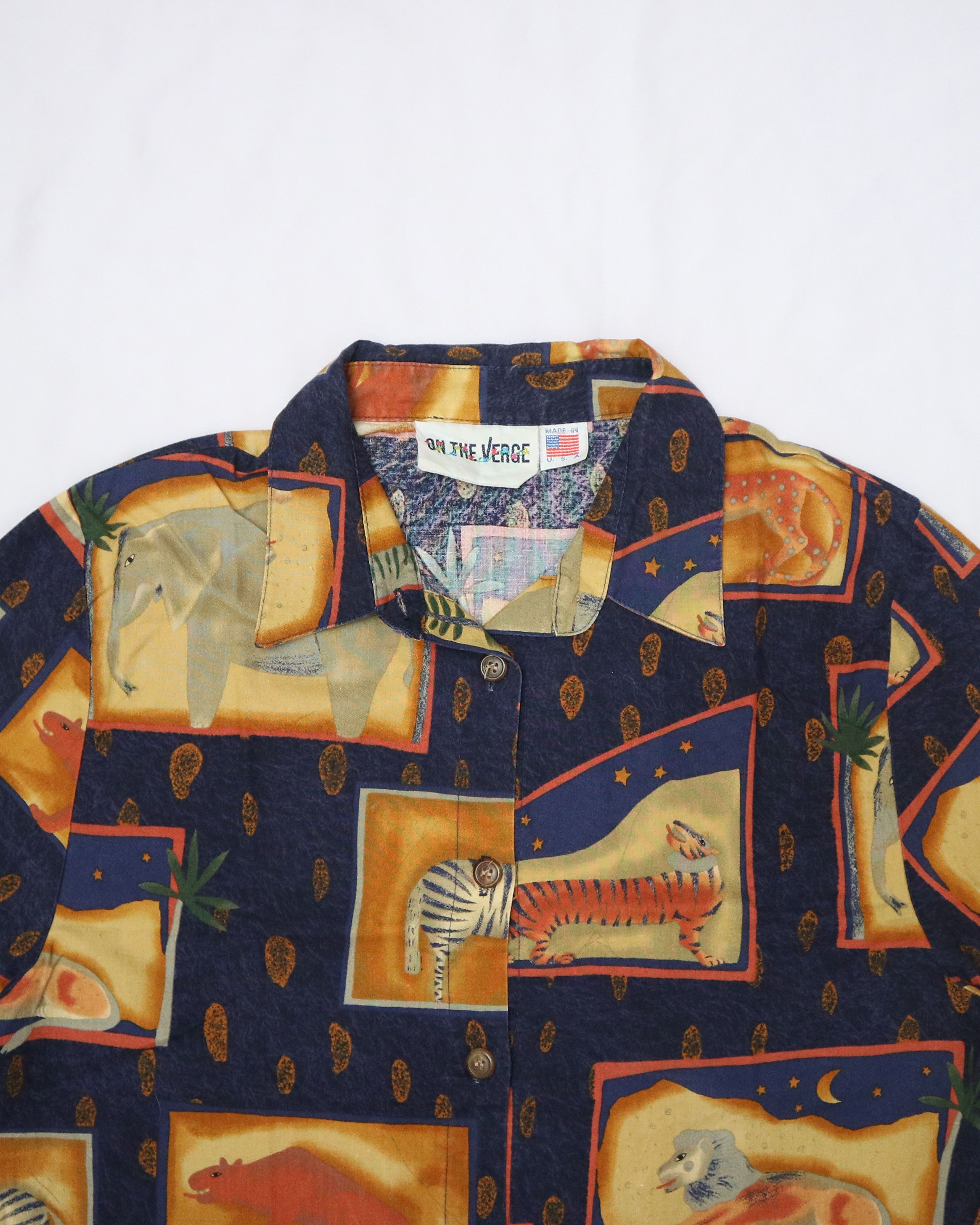 Vintage ON THE VERGE shirt Size US M / EU 48-50 / 2 - 2 Thumbnail