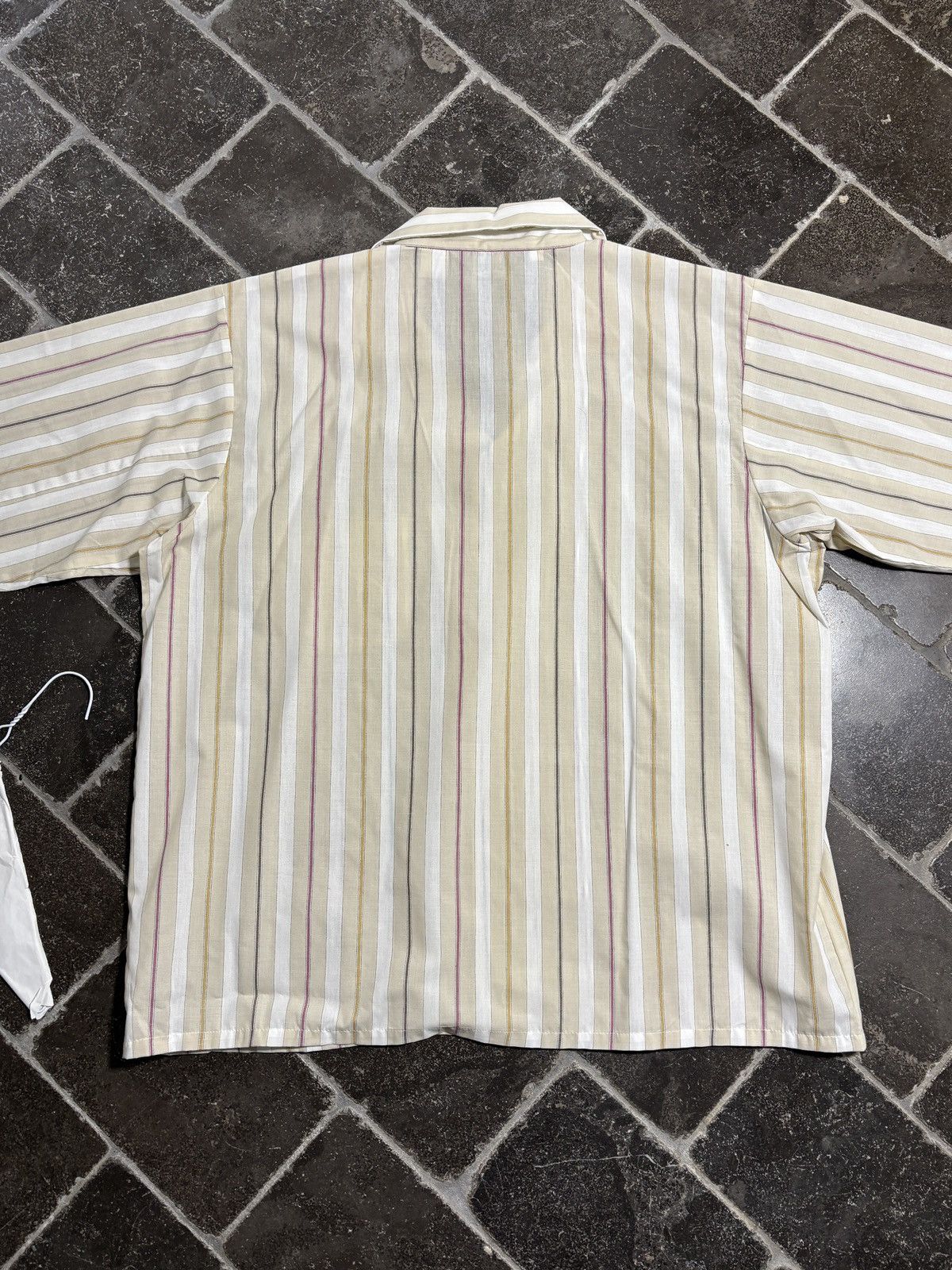 Vintage Striped Pajama Set 90s Vintage Two Piece Suit Sleep Perma Size US 38 / EU 54 - 12 Thumbnail