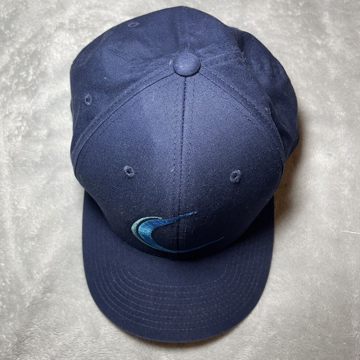 Port Authority Vintage Port Authority Flexfit Hat Blue Cap L/XL Mens Y2K Size ONE SIZE - 7 Thumbnail