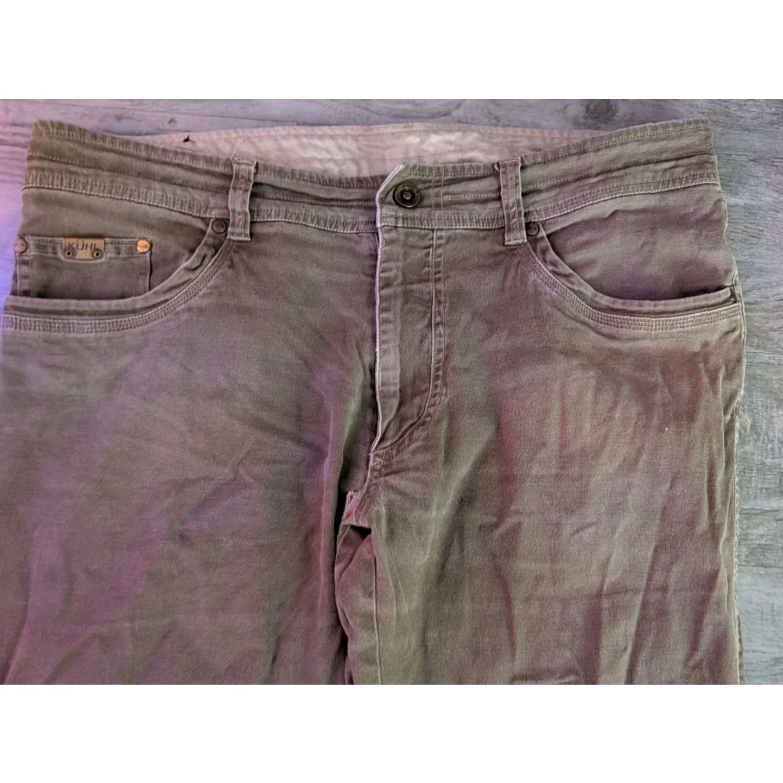 Vintage VINTAGE KUHL Kanvas Jean Mens 36x34 Kanvas Jean Pants Brownish Gray 5-Pocket Stretch Canvas Regular Fit 90s Outdoors Men Size US 36 / EU 52 - 3 Thumbnail