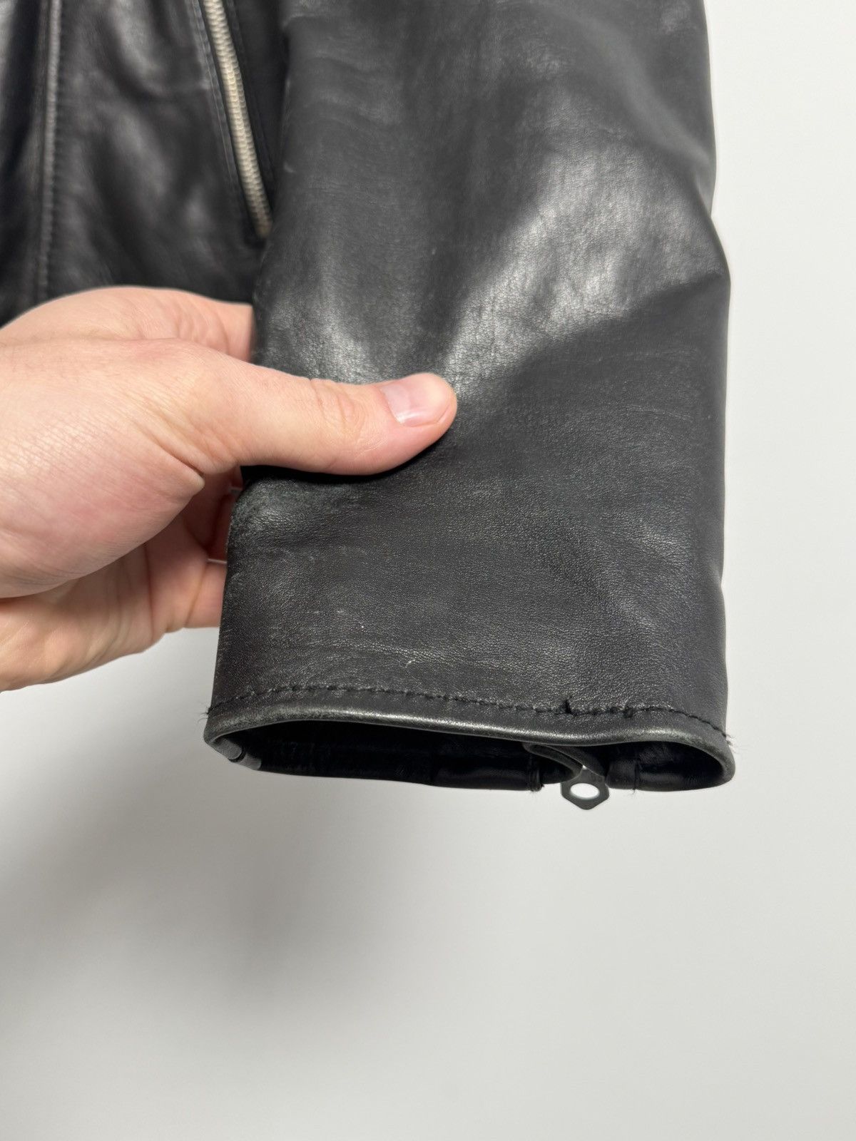 G-Star G Star Raw Leather Jacket Black Biker Motorcycle Size M / US 6-8 / IT 42-44 - 7 Thumbnail