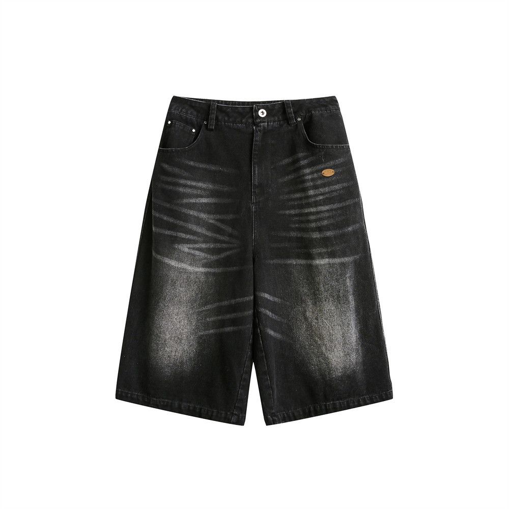 Japanese Brand × Jean American casual retro men's loose washed denim shorts Size US 32 / EU 48 - 4 Thumbnail