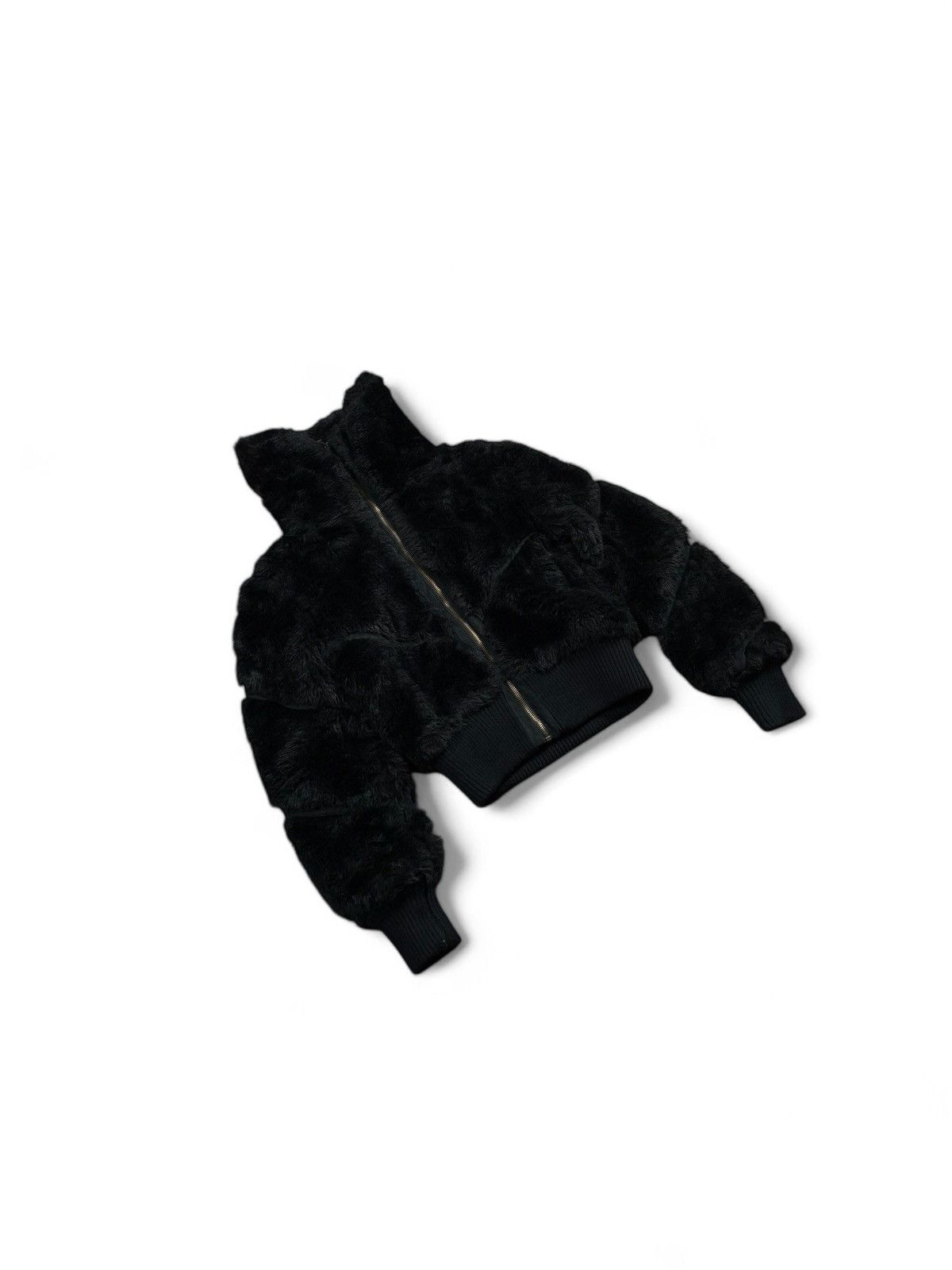 Vintage Cropped Vintage fluffy Faux Fur bomber jacket Size S / US 4 / IT 40 - 8 Thumbnail