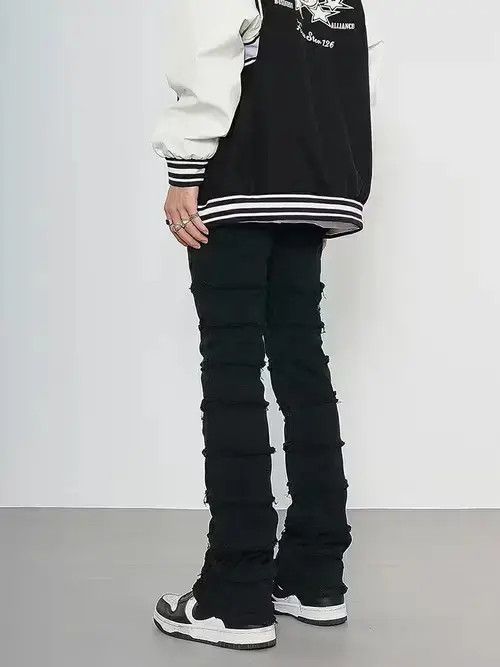 Designer × Japanese Brand × Vintage faded grunge ripped damaged flared jeans Size US 32 / EU 48 - 3 Thumbnail