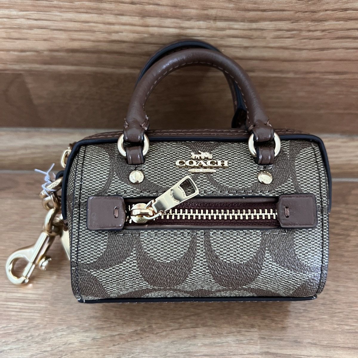 Coach Mini Rowan Satchel Bag Charm In Signature Canvas - $80 New With Tags  - From Juli