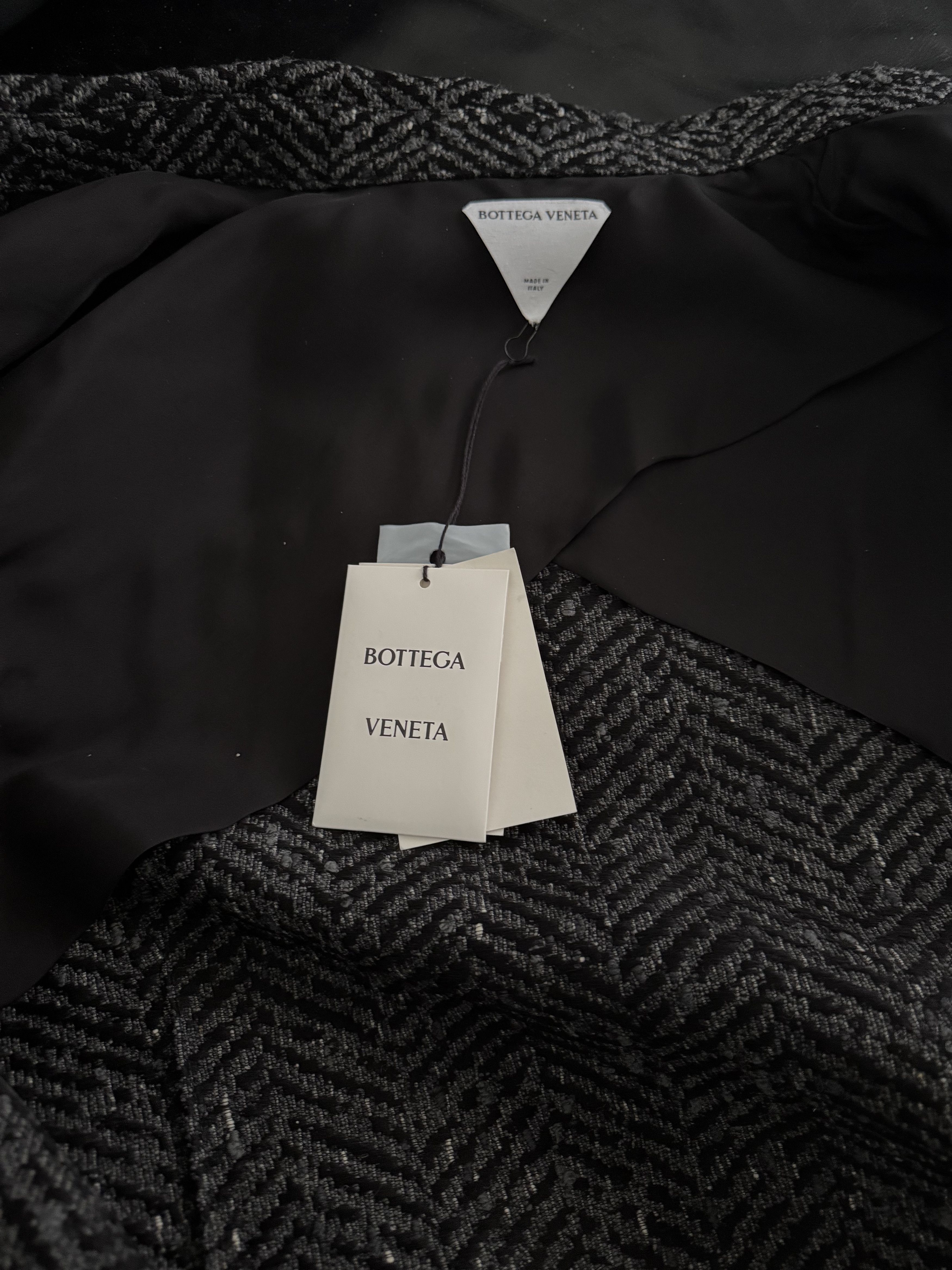 Bottega Veneta Herringbone Wool-Blend Overshirt/Jacket Size 42R - 10 Thumbnail