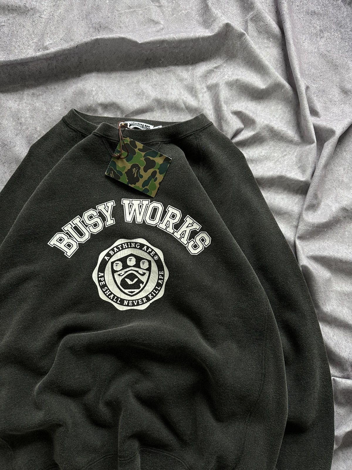 Bape Bape Busy Works Washed Sweatshirt Size US M / EU 48-50 / 2 - 3 Thumbnail