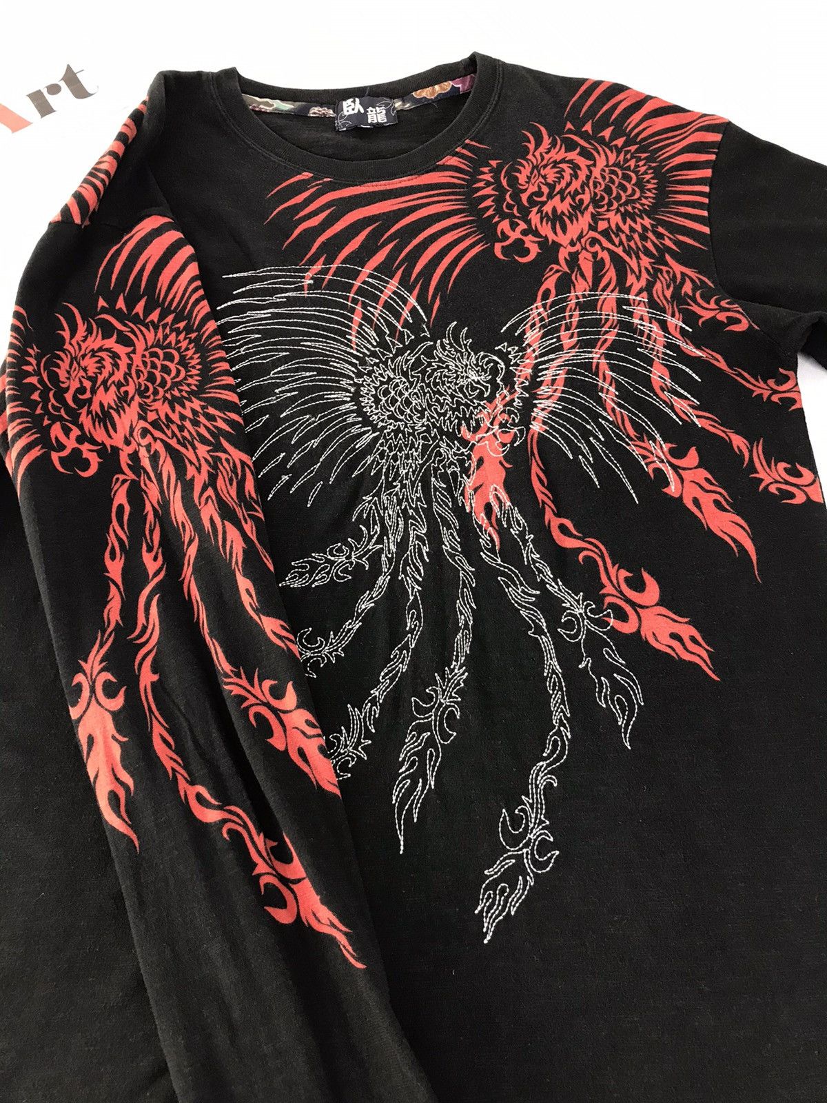 Japanese Brand × Vintage Vintage JapaneseBrand Embroidery Phoenix Long Sleeve S-Shirt Size US L / EU 52-54 / 3 - 5 Thumbnail