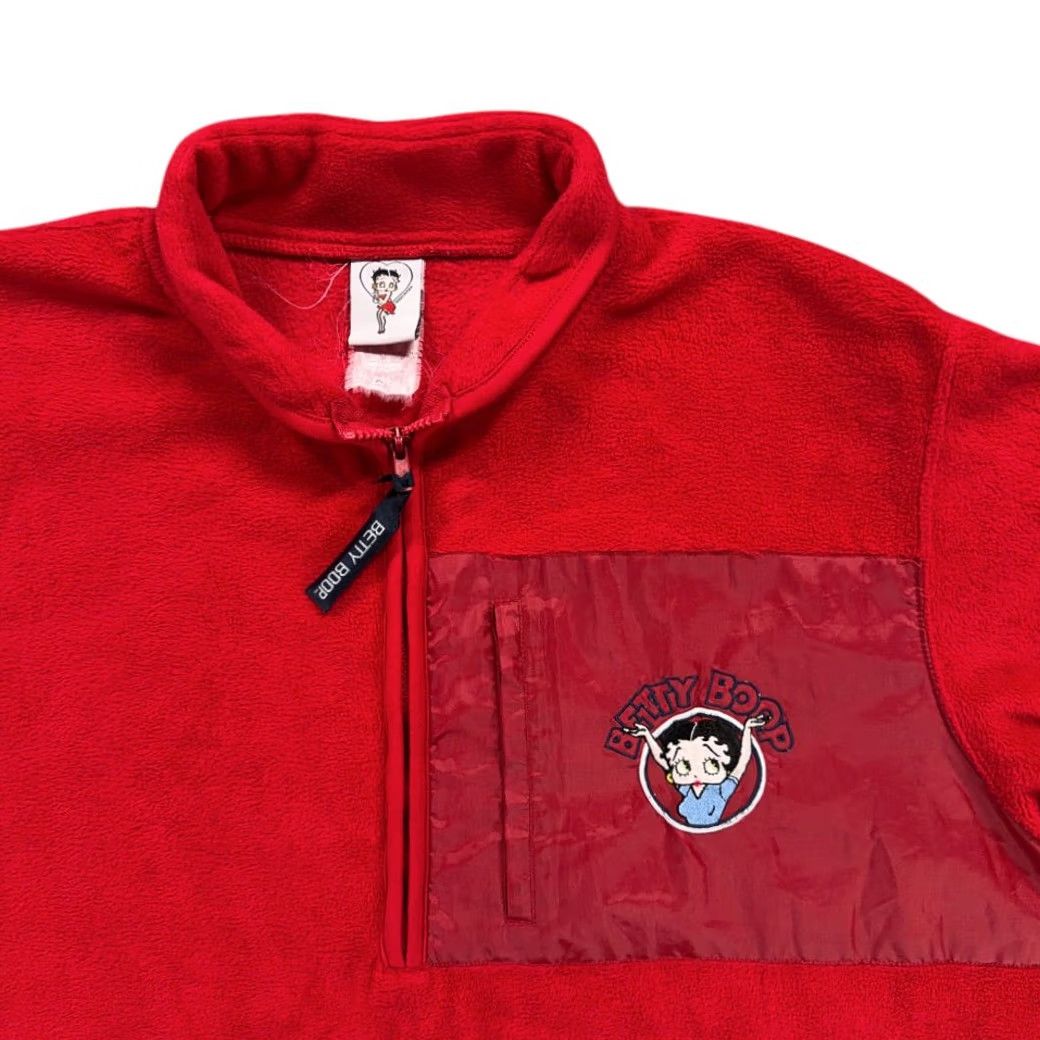 Vintage Vintage Betty Boop Sweater Adult EXTRA LARGE Red Fleece Embroider Zip Y2K Size US XL / EU 56 / 4 - 2 Thumbnail