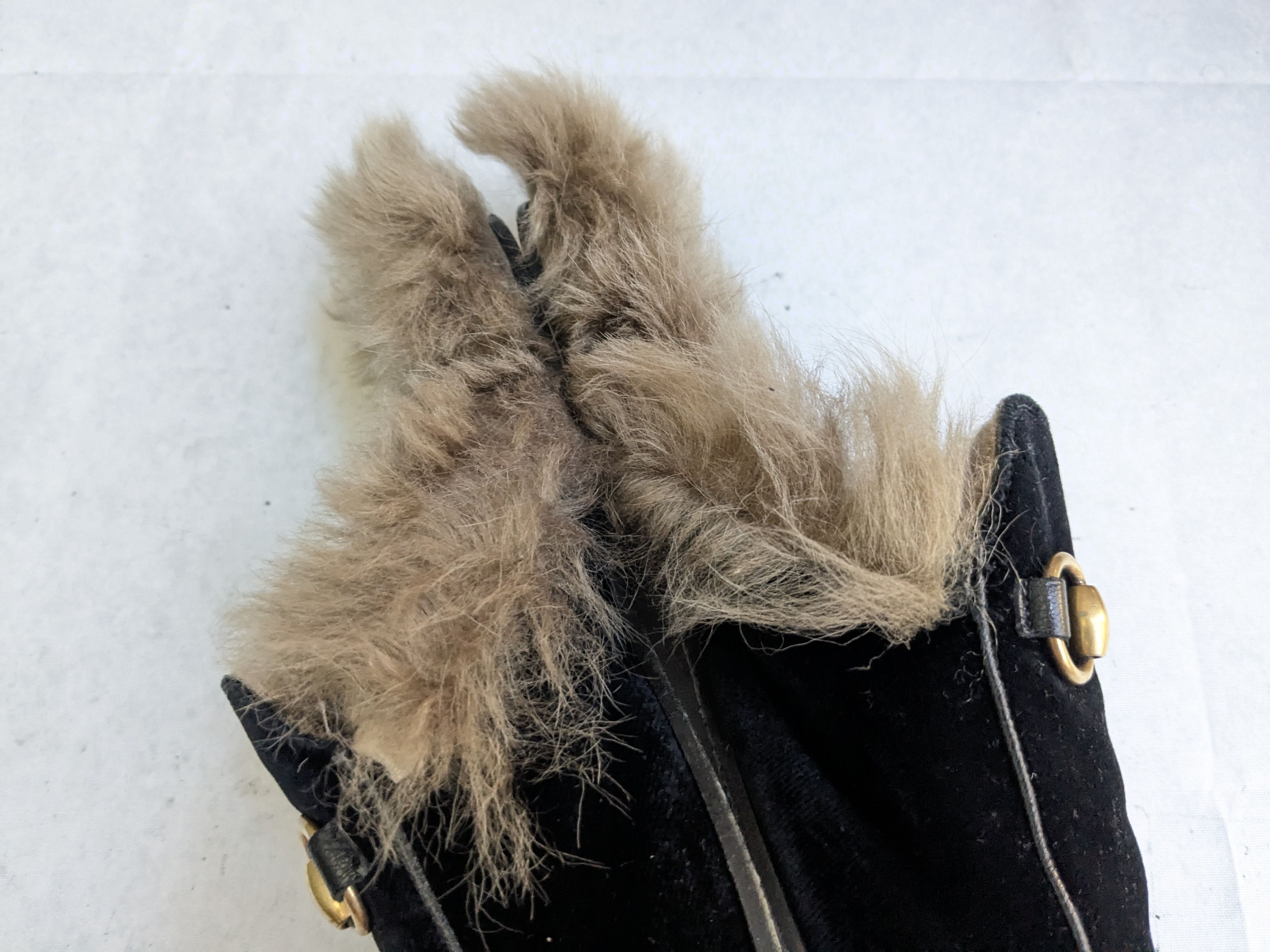 Gucci Gucci Princetown Horsebit Loafers 9.5 Black Velvet Mules Fur Size US 9.5 / EU 42-43 - 12 Thumbnail