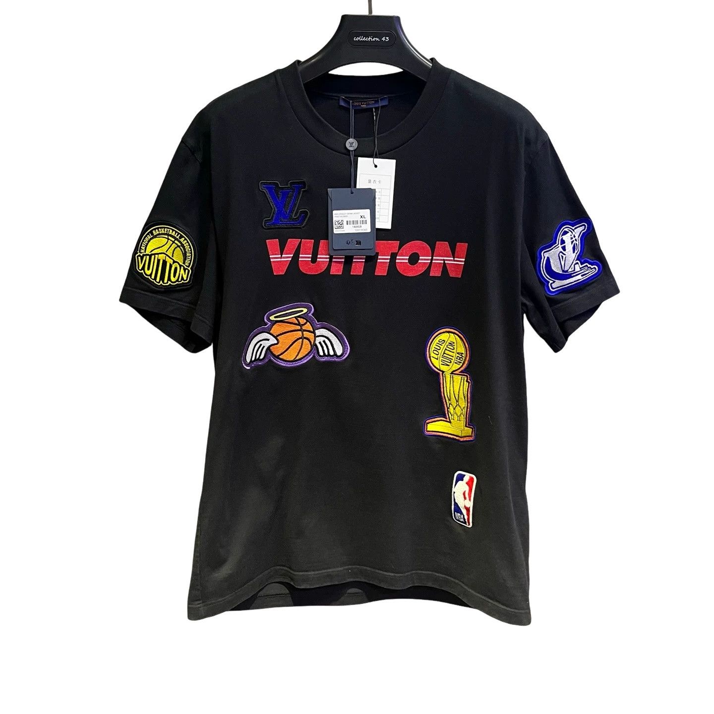 Louis Vuitton Louis Vuitton x NBA Multi Patch Basketball T-Shirt XL Size US XL / EU 56 / 4 - 1 Thumbnail