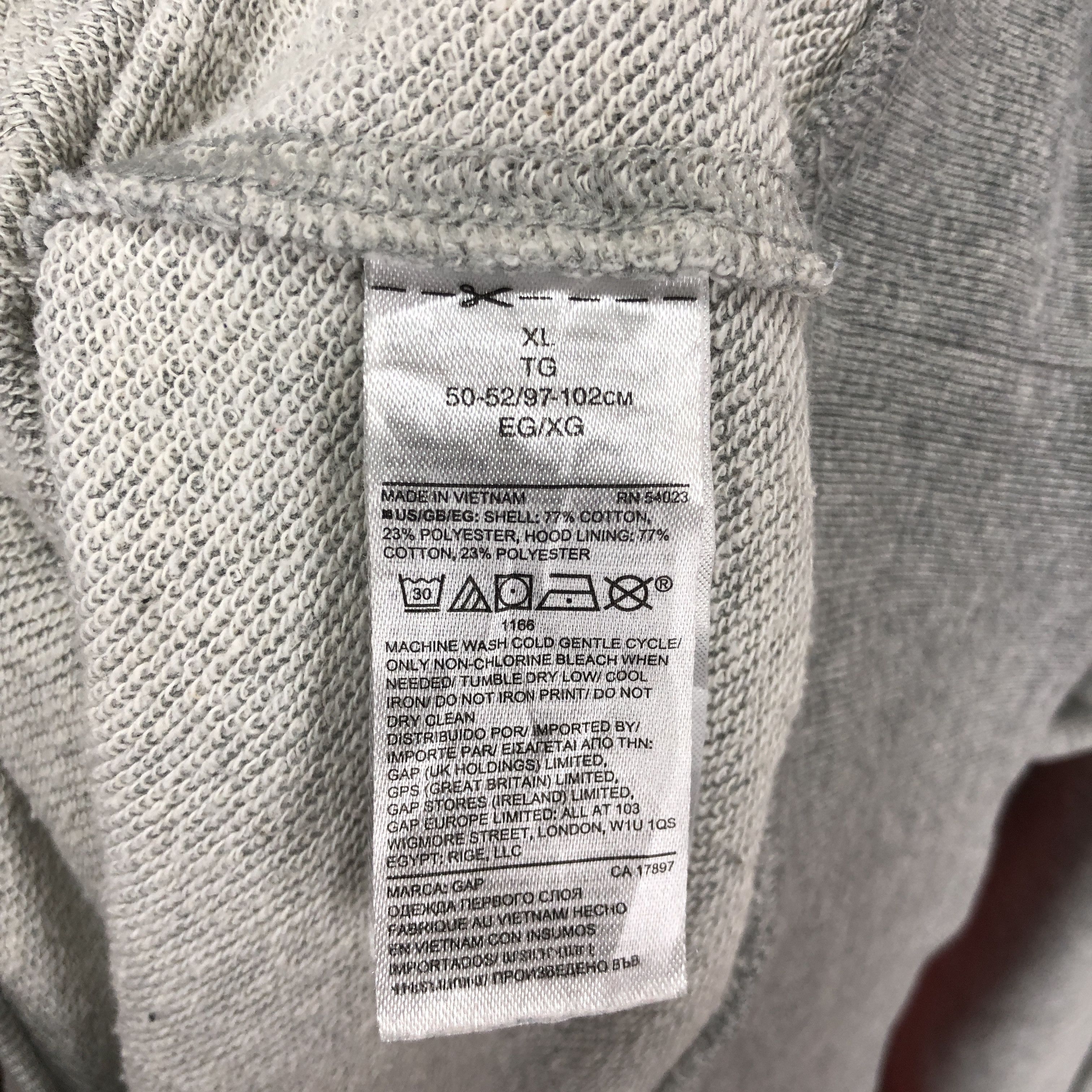 Gap GAP World Flag Hoodie Pullover #1607/02 Size US XL / EU 56 / 4 - 9 Thumbnail
