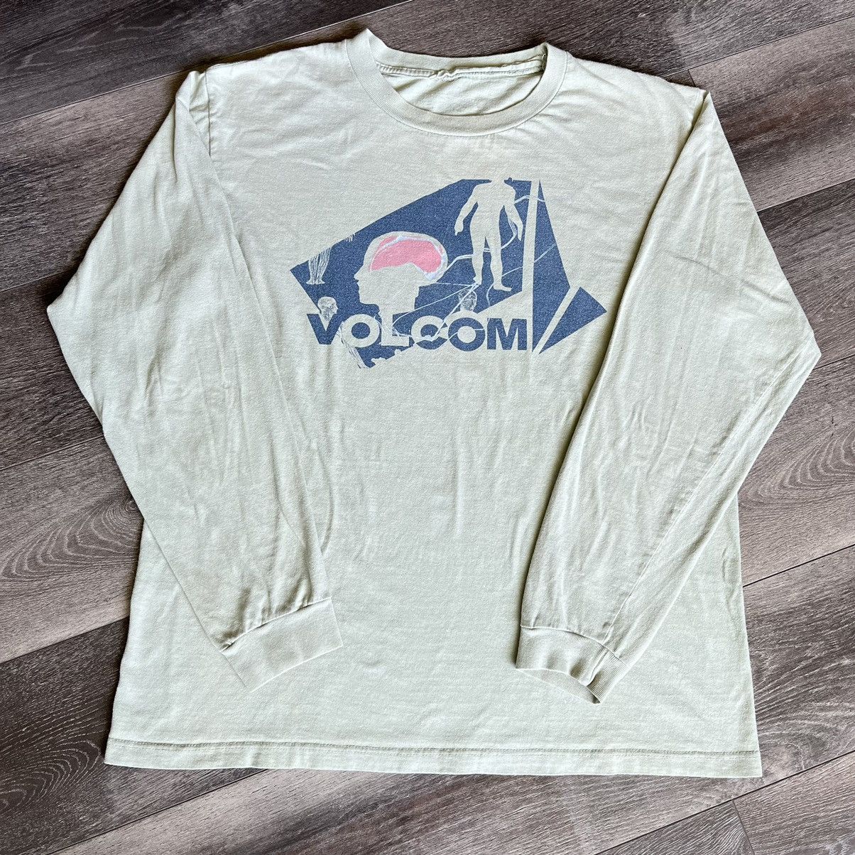 Volcom Vintage 2000s Volcom Skateboarding Brain Longsleeve Tee Y2K Size US L / EU 52-54 / 3 - 1 Thumbnail