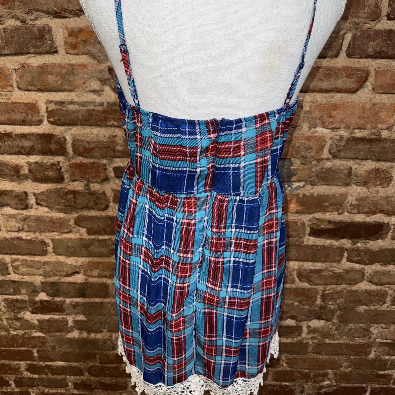 Other Women’s Plaid Y2K Vibe Dress Jewel Tone Lace Hem Detail Sz S Size S / US 4 / IT 40 - 4 Thumbnail