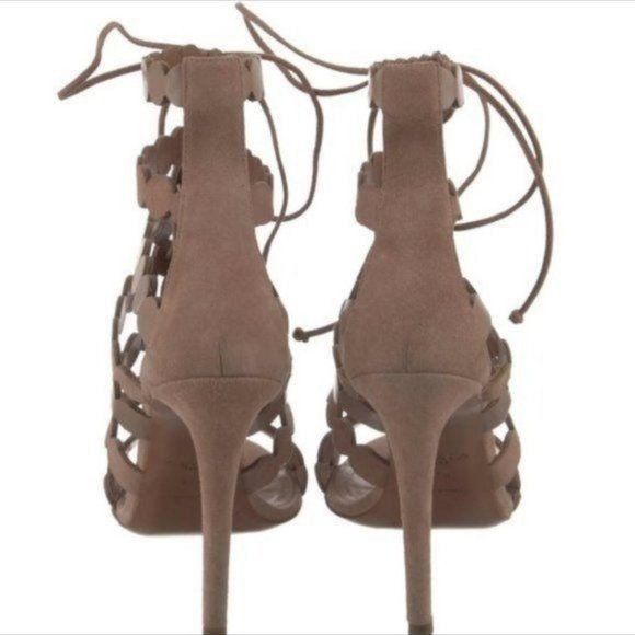 Alaia Alaia Laser Cut Suede Gladiator Heels Size US 7.5 / IT 37.5 - 9 Thumbnail