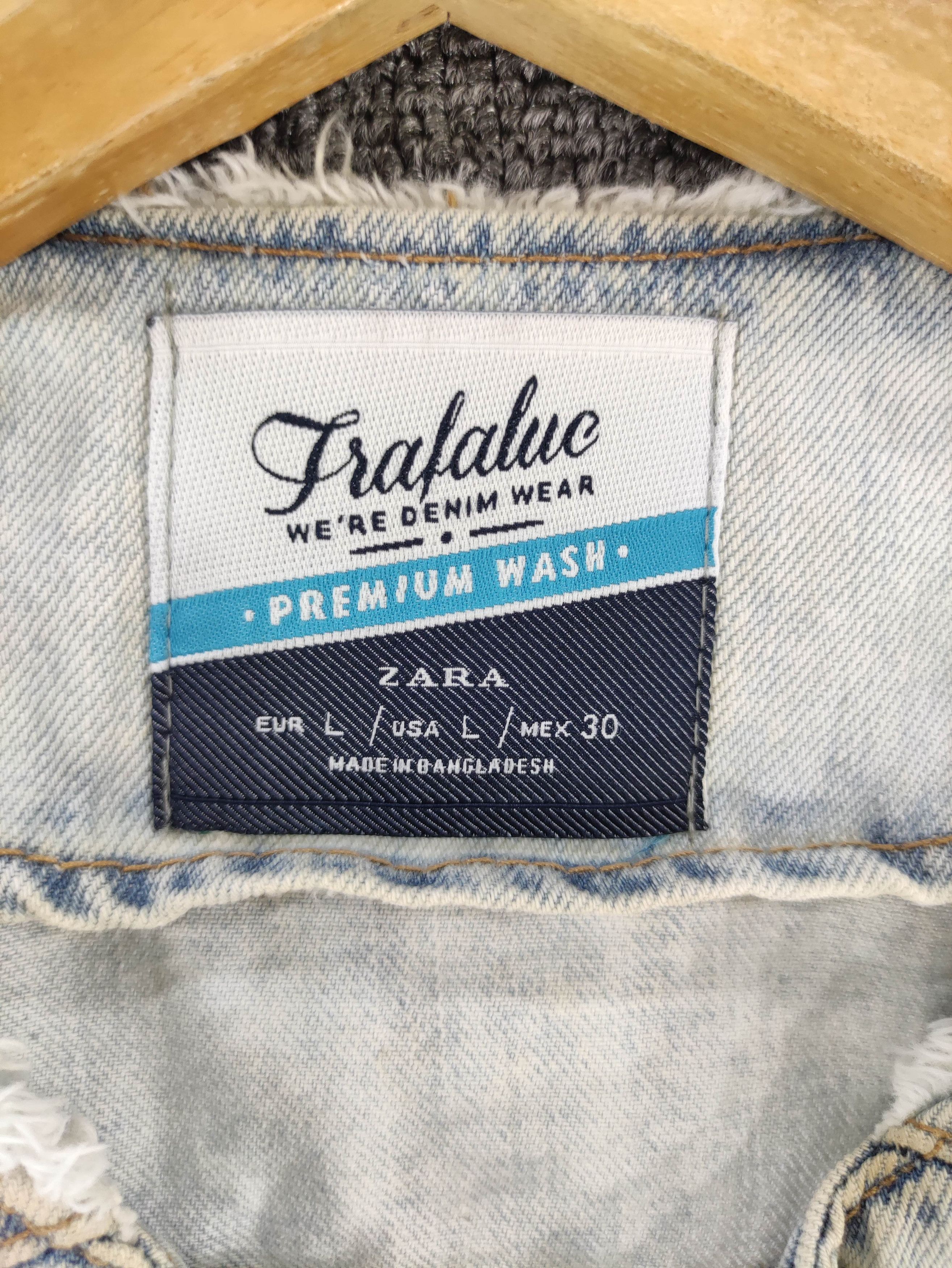Zara Zara Trafalue Distressed Denim Jacket Zipper Size S / US 4 / IT 40 - 9 Thumbnail