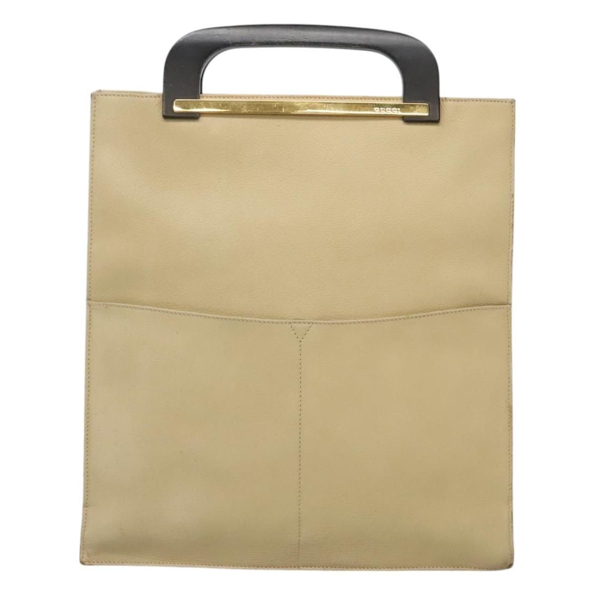 Gucci GUCCI Hand Bag Leather Beige Gold Size ONE SIZE - 13 Thumbnail