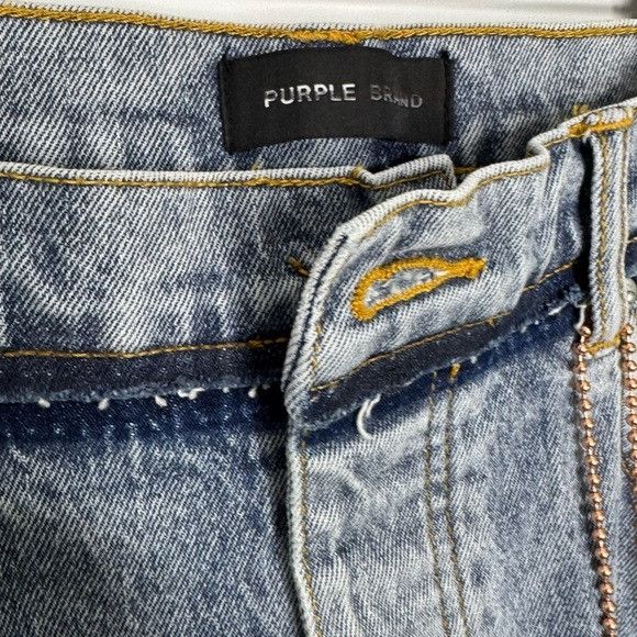 Purple Brand PURPLE BRAND P001 MID INDIGO SPOW424 SKINNY SHADOW SEAM SIZE Size US 36 / EU 52 - 6 Thumbnail