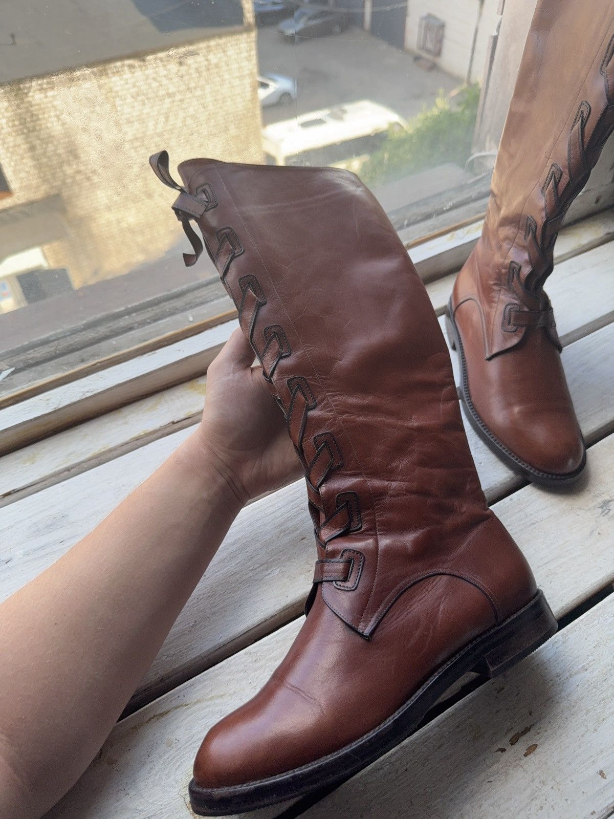 Bally Luxury 00s Bally Vintage Cowgirl Western High Boots 36 1/2 Size US 6 / IT 36 - 9 Thumbnail