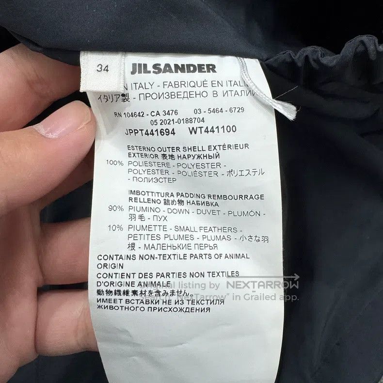 Jil Sander Jil Sander size 34 Solid color checkered hooded down jacket Size M / US 6-8 / IT 42-44 - 3 Thumbnail