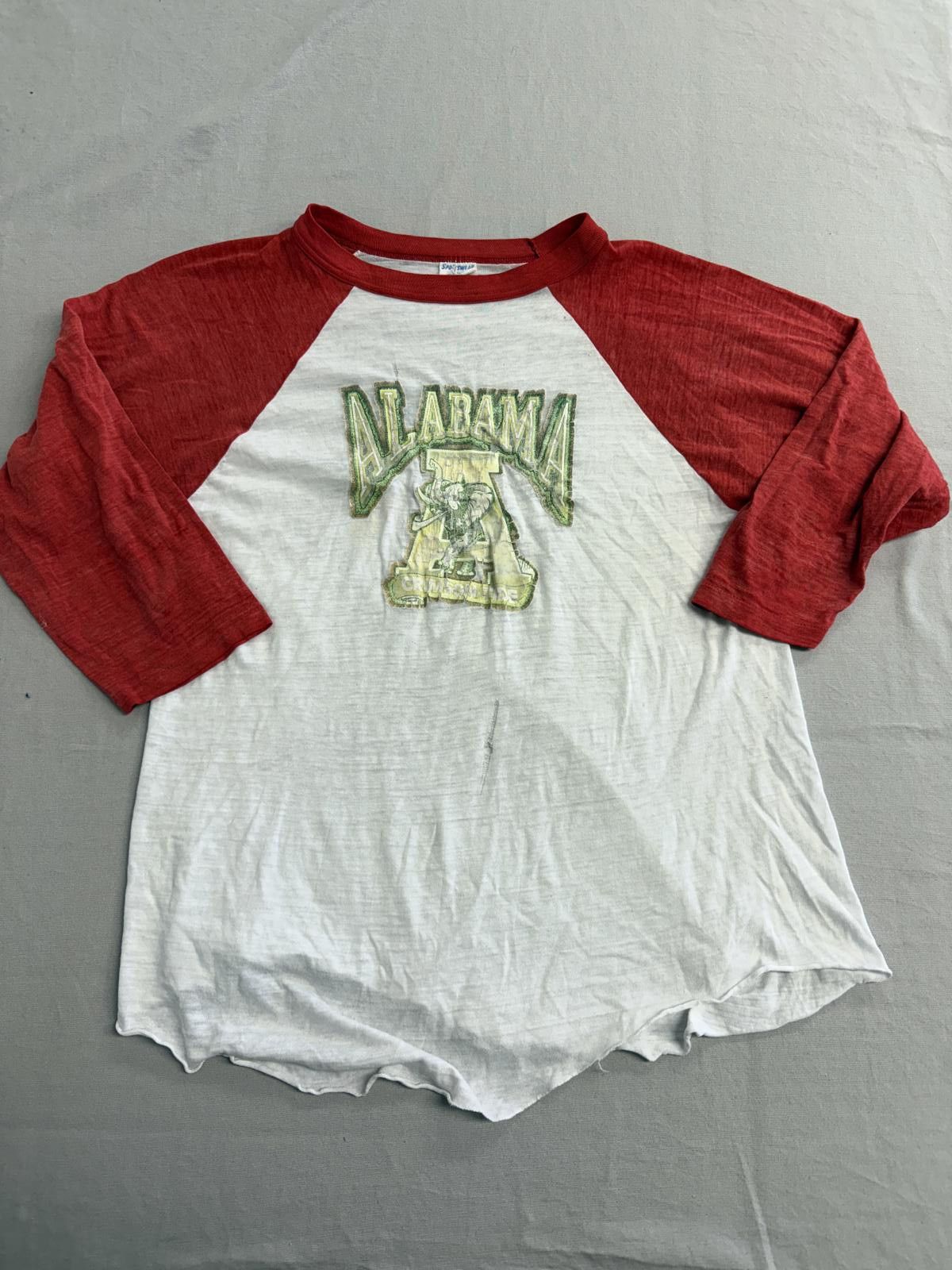 Salem Sportswear Faded 70s Alabama Crimson Tide Raglan Tattered Logo Raglan M Size US M / EU 48-50 / 2 - 1 Thumbnail