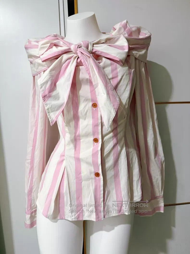 Vivienne Westwood Vivienne Westwood Irregular Nautical Style Pink Striped Bo Size M / US 6-8 / IT 42-44 - 1 Thumbnail