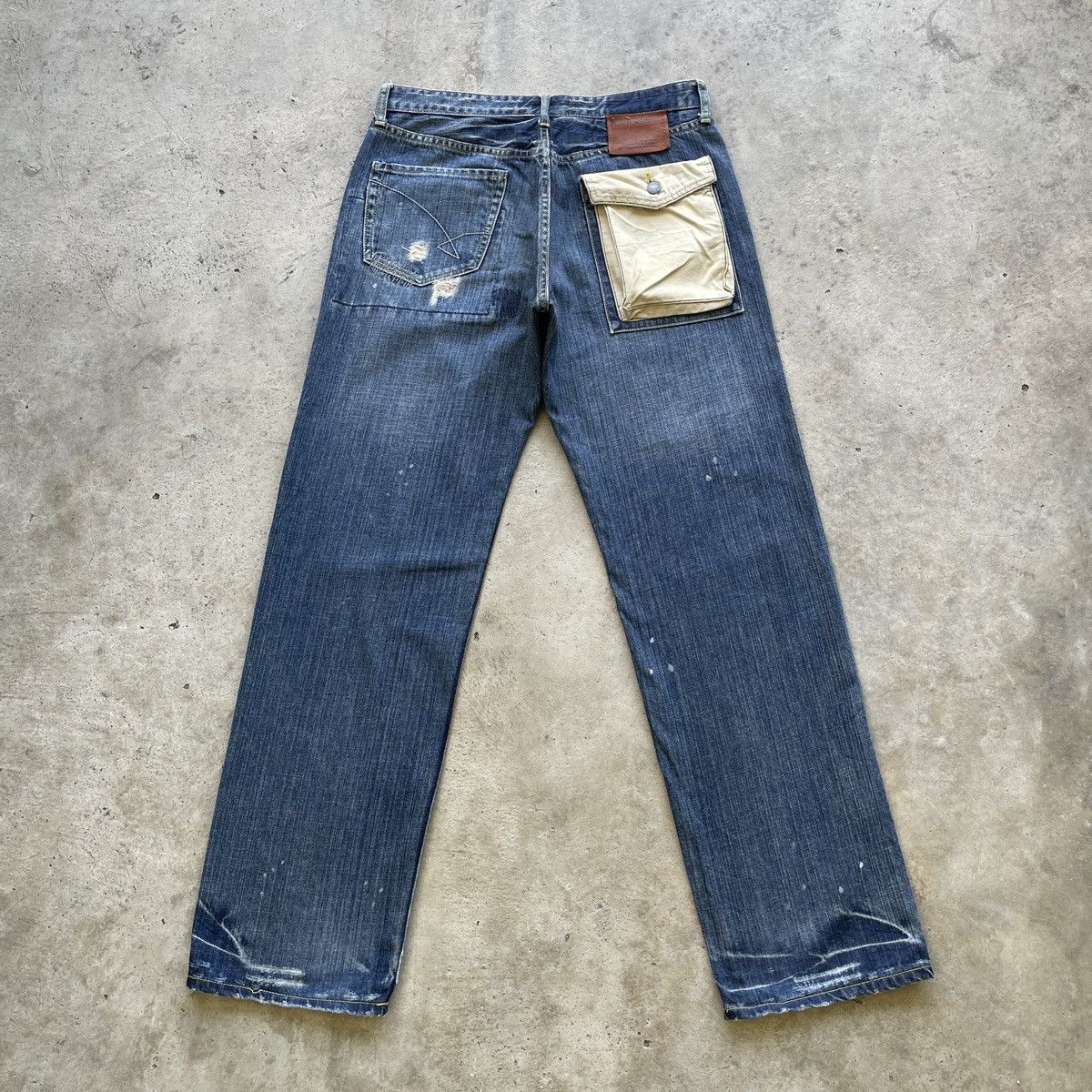 Japanese Brand × Jean × Vintage Vintage Japan Flash Report Distressed Faded Jeans Pants W32 Size US 33 - 2 Thumbnail