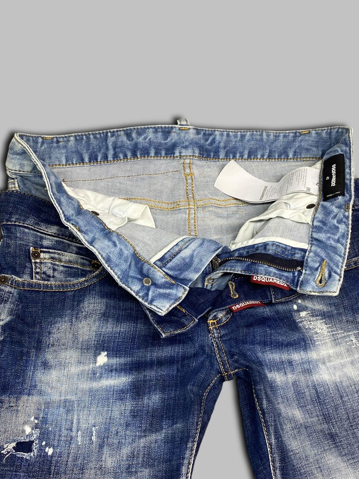 Dsquared2 Dsquared2 Twin Pack Layered Jeans Distressed Washed Denim Size 28" / US 6 / IT 42 - 20 Thumbnail