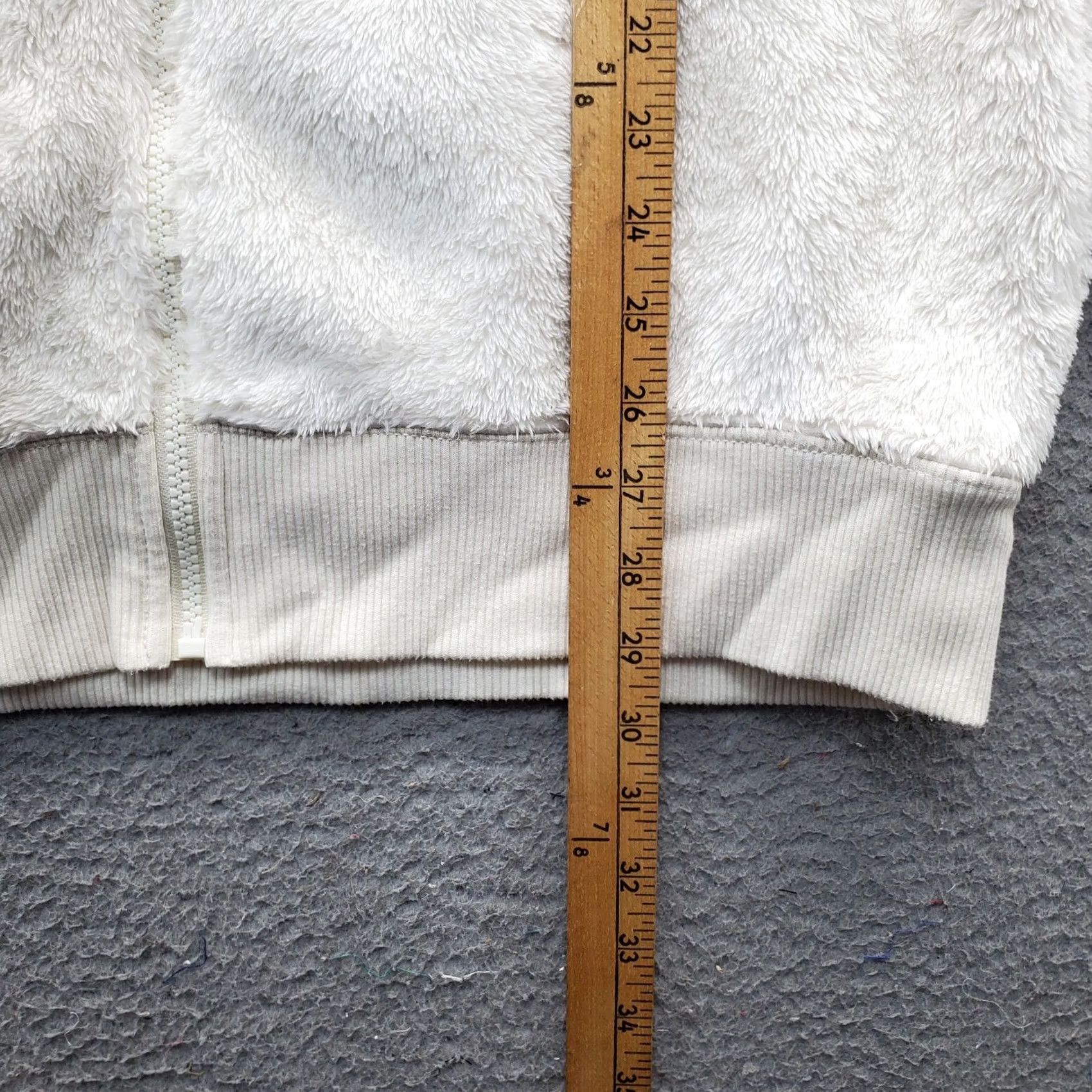 Vintage Aerie Hoodie Womens M Tan Faux Fur Fleece Ribbed Cuff Hem Long Sleeve Full Zip Size M / US 6-8 / IT 42-44 - 3 Thumbnail