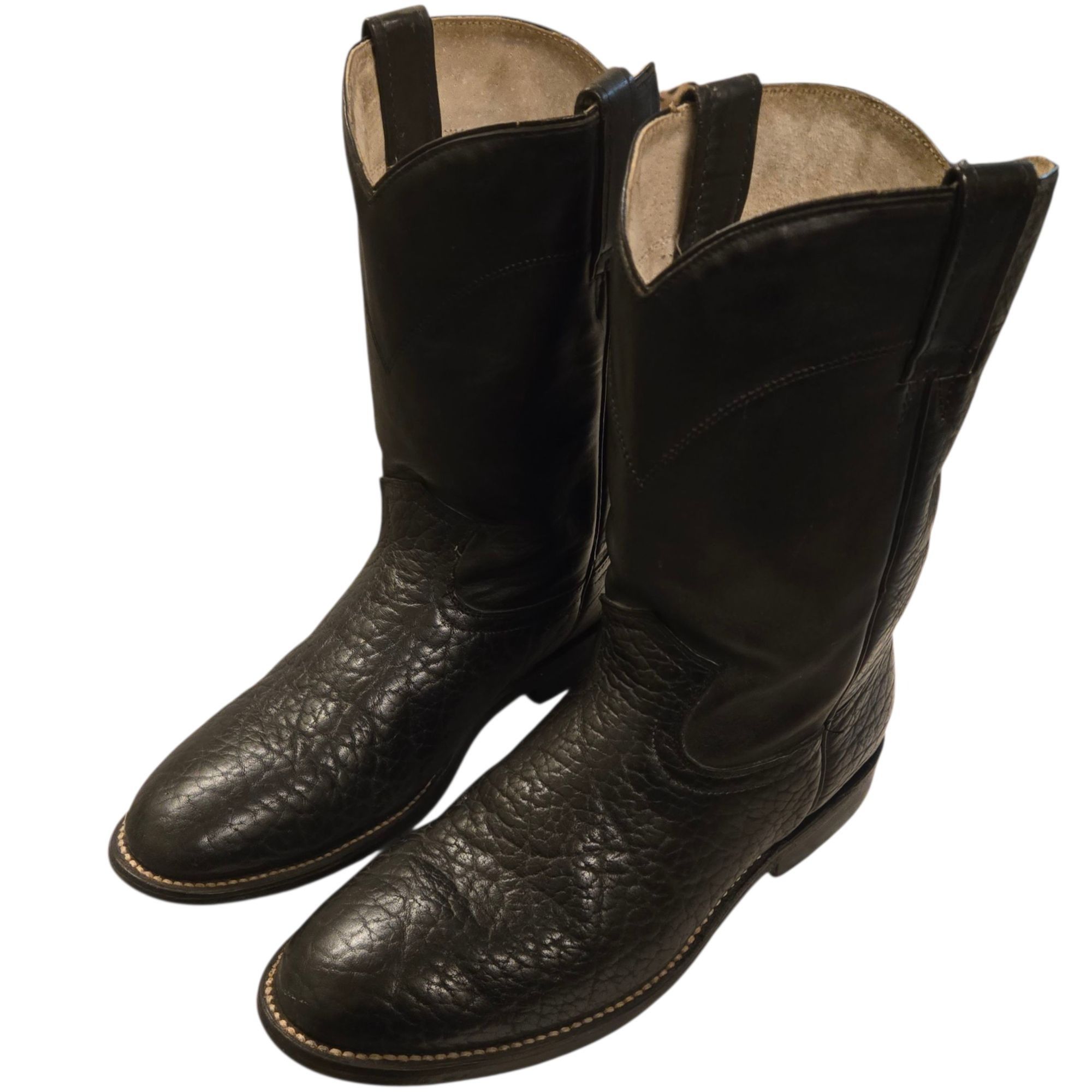 Other Cowtown Cowboy Boots Black Leather Mens 8 D Vintage Western Size US 8 / EU 41 - 5 Thumbnail