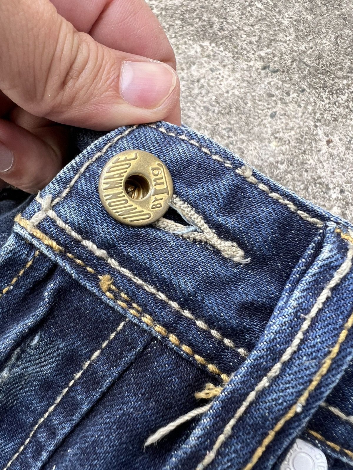 Adidas × Diesel 💥Vintage Diesel Industry x Adidas Distress Jean Size US 29 - 11 Thumbnail