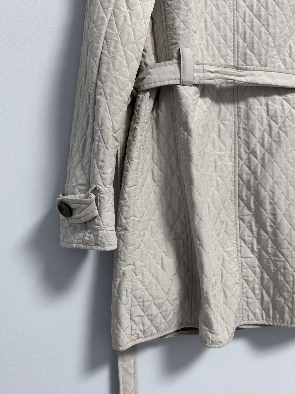 Max Mara Max Mara Quilted Trench Belted Jacket Gray Silver Puffer Size M / US 6-8 / IT 42-44 - 19 Thumbnail