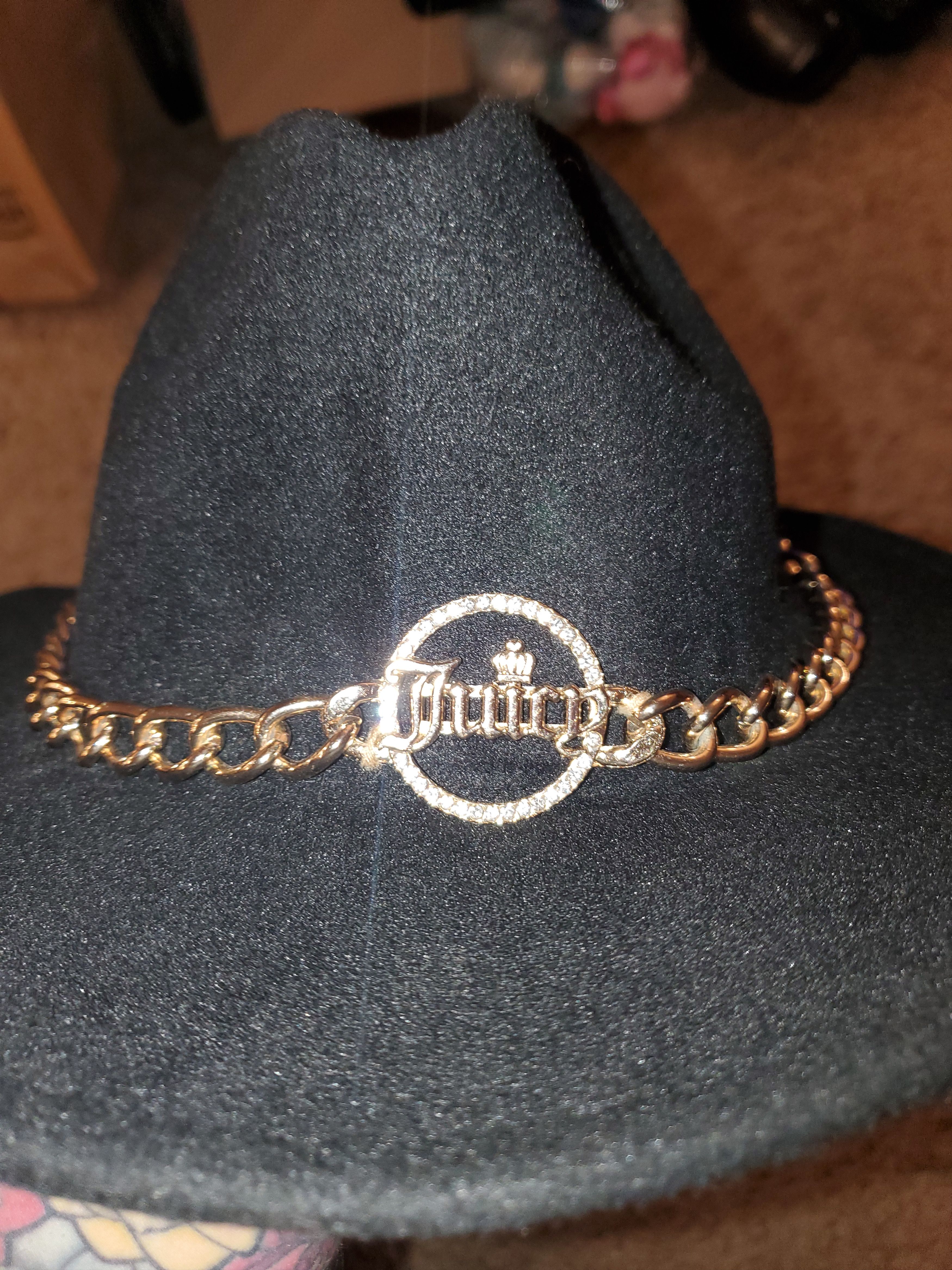 Juicy Couture Juicy Couture Bling Black Cowboy Hat Size ONE SIZE - 6 Thumbnail