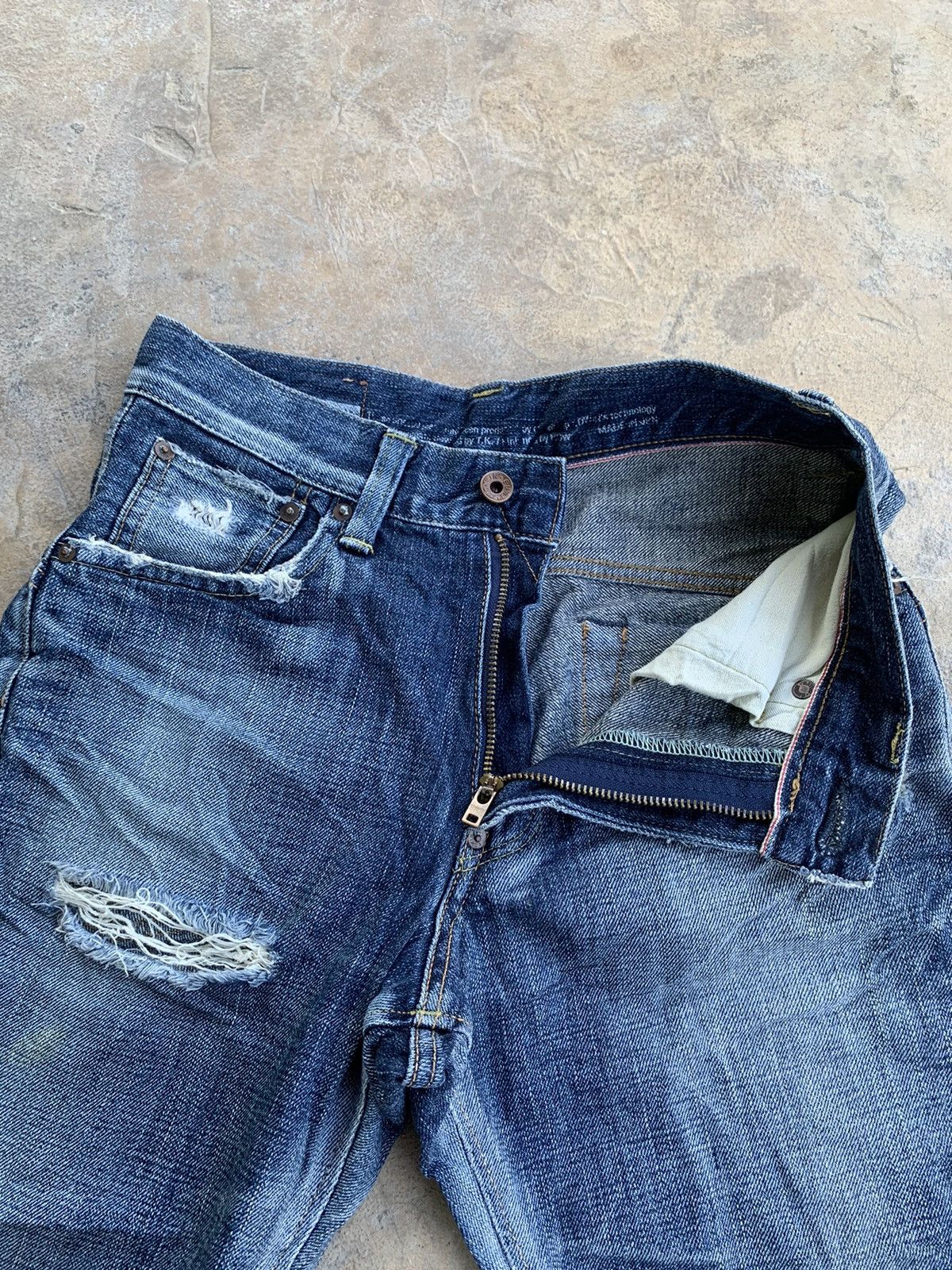 Edwin × Japanese Brand Edwin Selvedge Distressed Denim Size US 28 / EU 44 - 14 Thumbnail