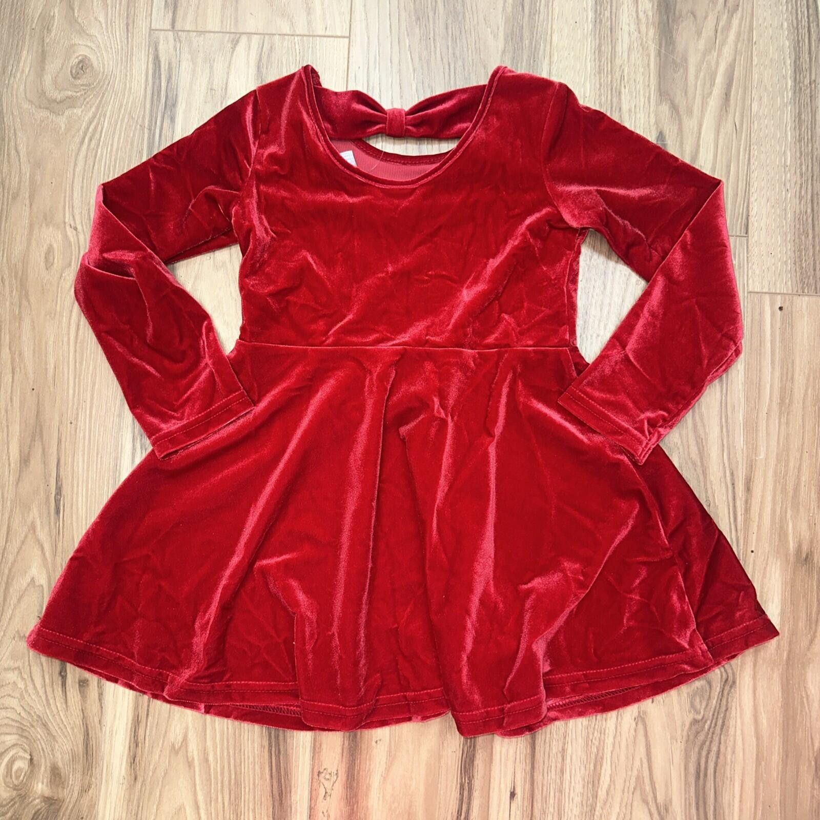 Other Children’s Place Girls Red Velvet Long Sleeve Holiday 3T Size ONE SIZE - 5 Thumbnail