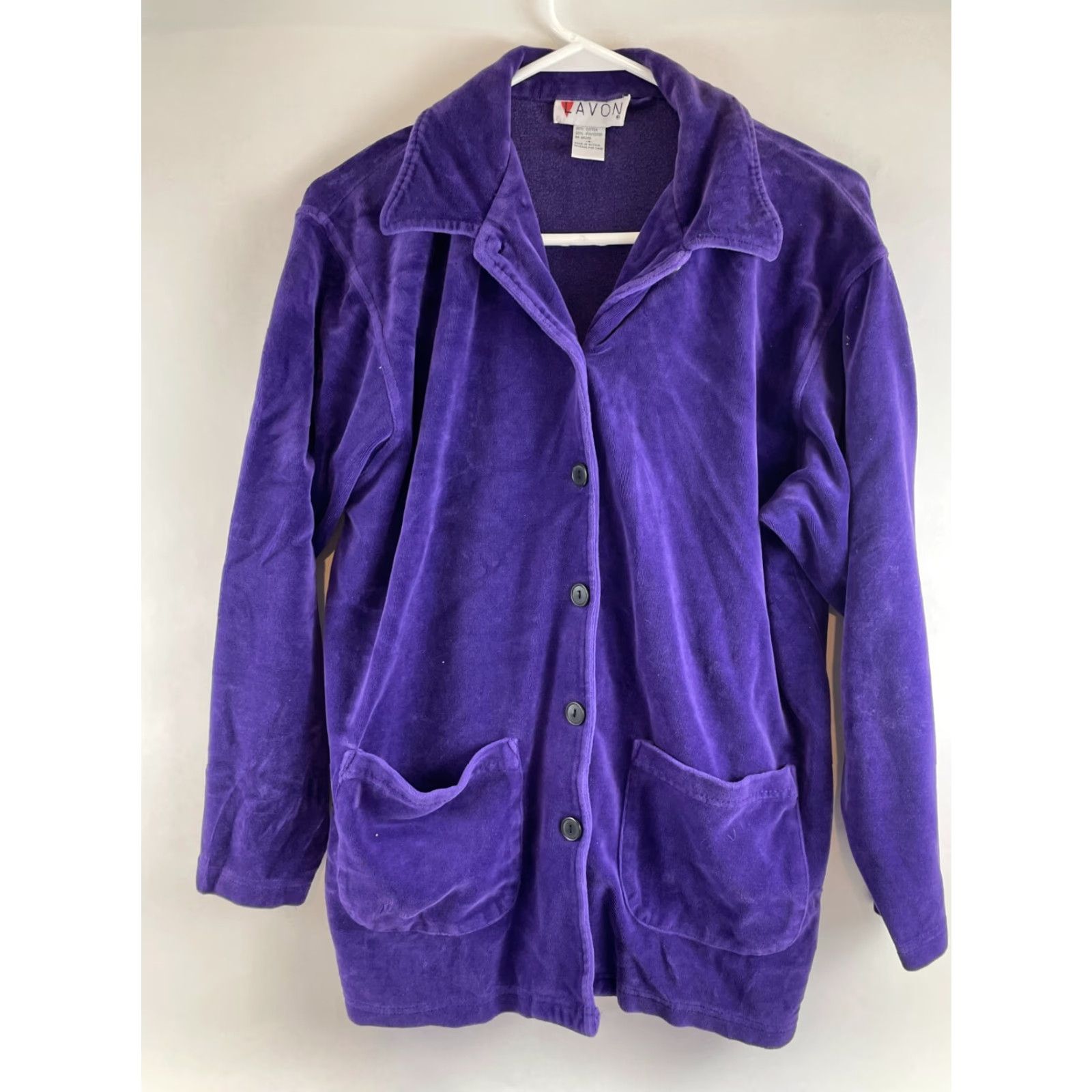 Vintage LAVON 2 Pc Loungewear Women's Size Medium Purple Terry Cloth Long Sleeve & Pants Pajama Set Womens Size M / US 6-8 / IT 42-44 - 2 Thumbnail