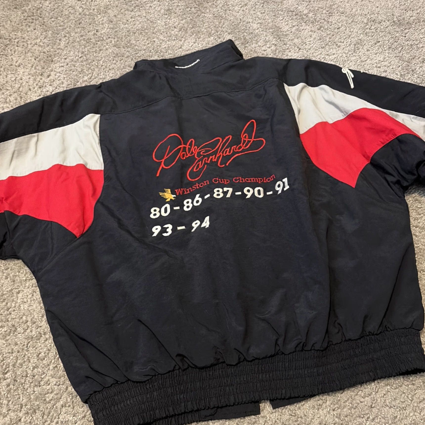 NASCAR VINTAGE Dale Earnhardt NASCAR Racing Puffer Full Zip Jacket XL Adult Black Mens Womens Unisex Fashion Size US XL / EU 56 / 4 - 5 Thumbnail